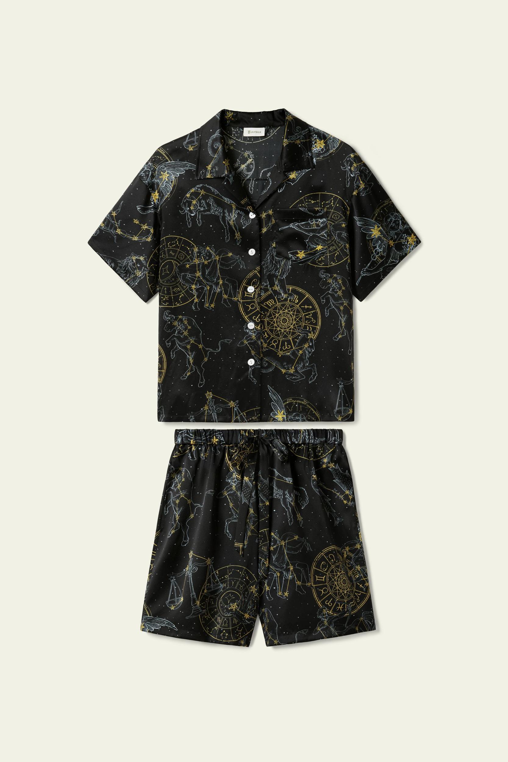 Virgo Zodiac Silk Pajama Short Set Product Image