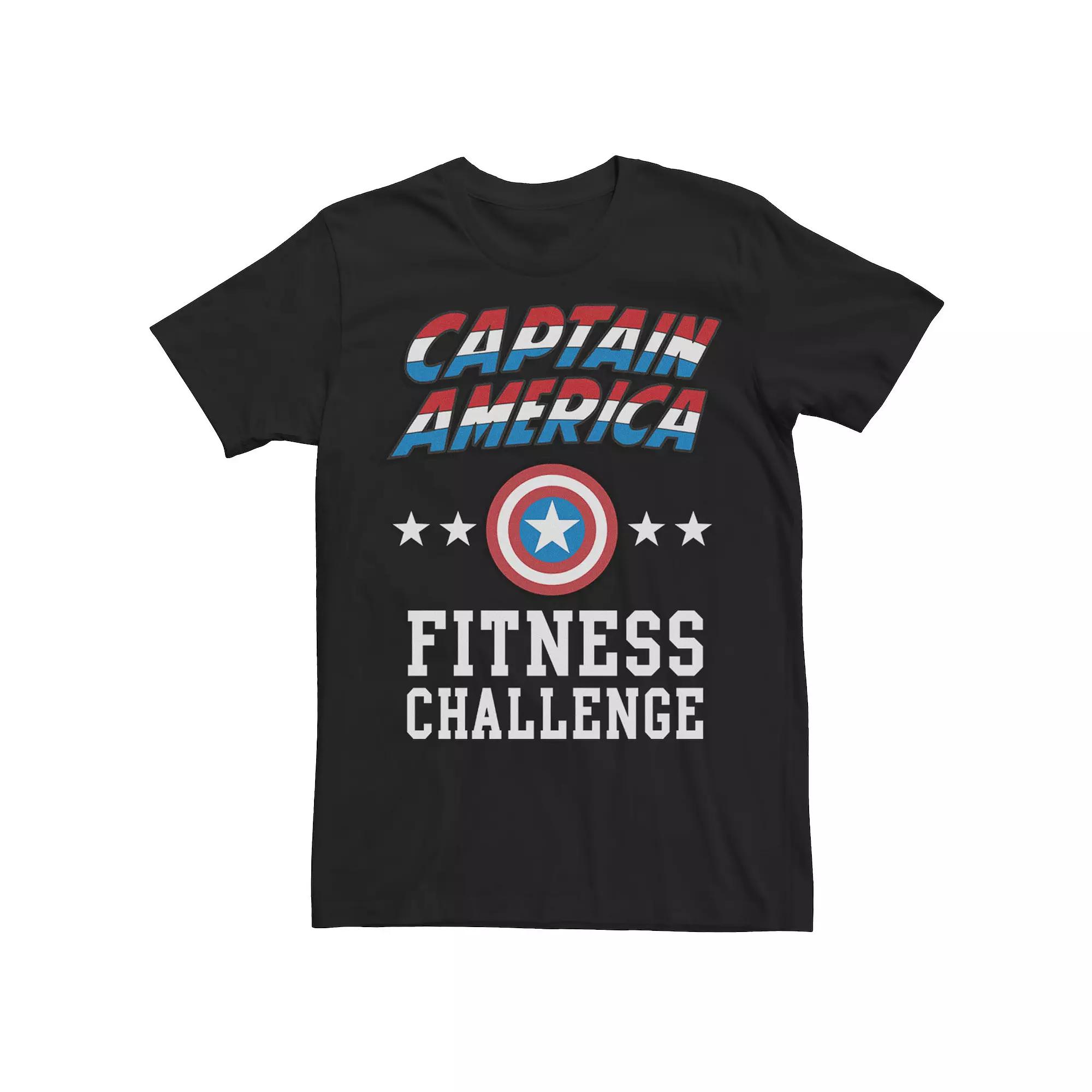 Men's Marvel Captain America Fitness Challenge Weight Lift Tee,  Product Image