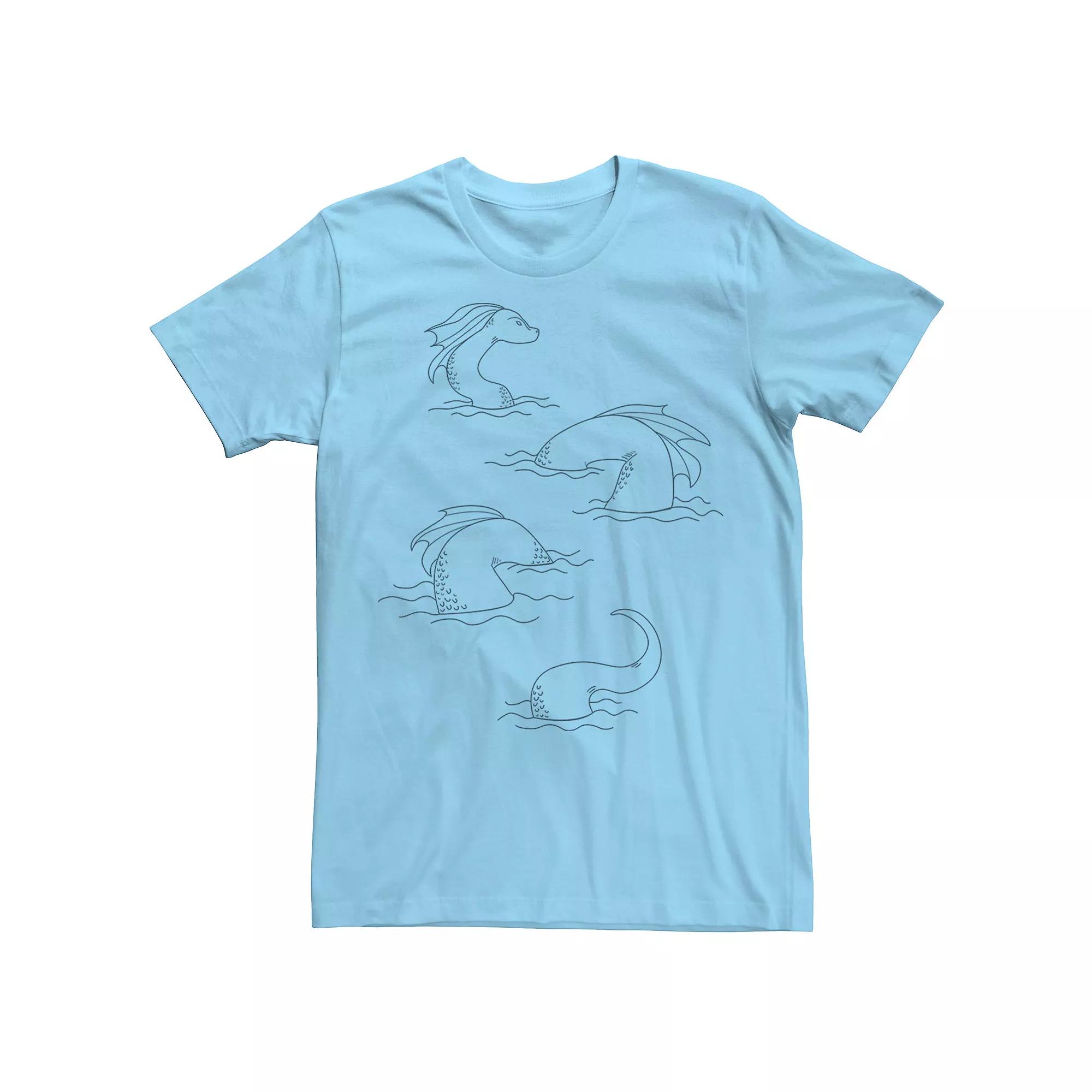 Men's Loch Ness Monster Lines Graphic Tee,  Product Image