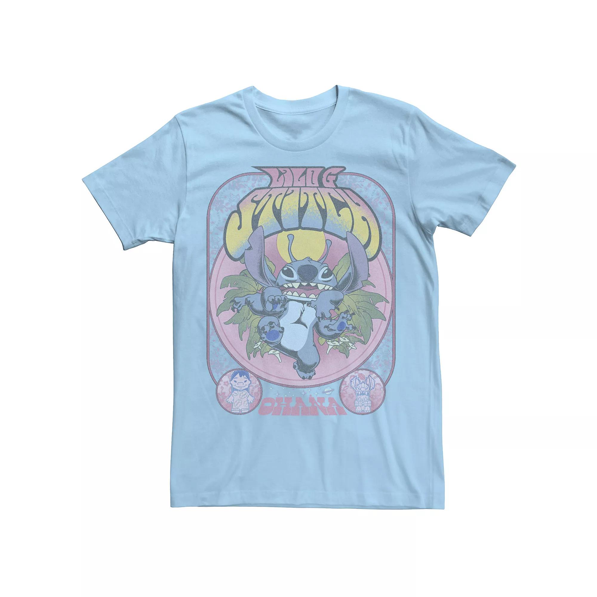 Disney's Lilo And Stitch Stitchadelic Ohana Men's Tee,  Product Image