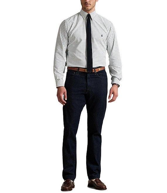 Polo Ralph Lauren Big & Tall Classic Fit Performance Stretch Plaid Check Oxford Long Sleeve Woven Shirt Product Image