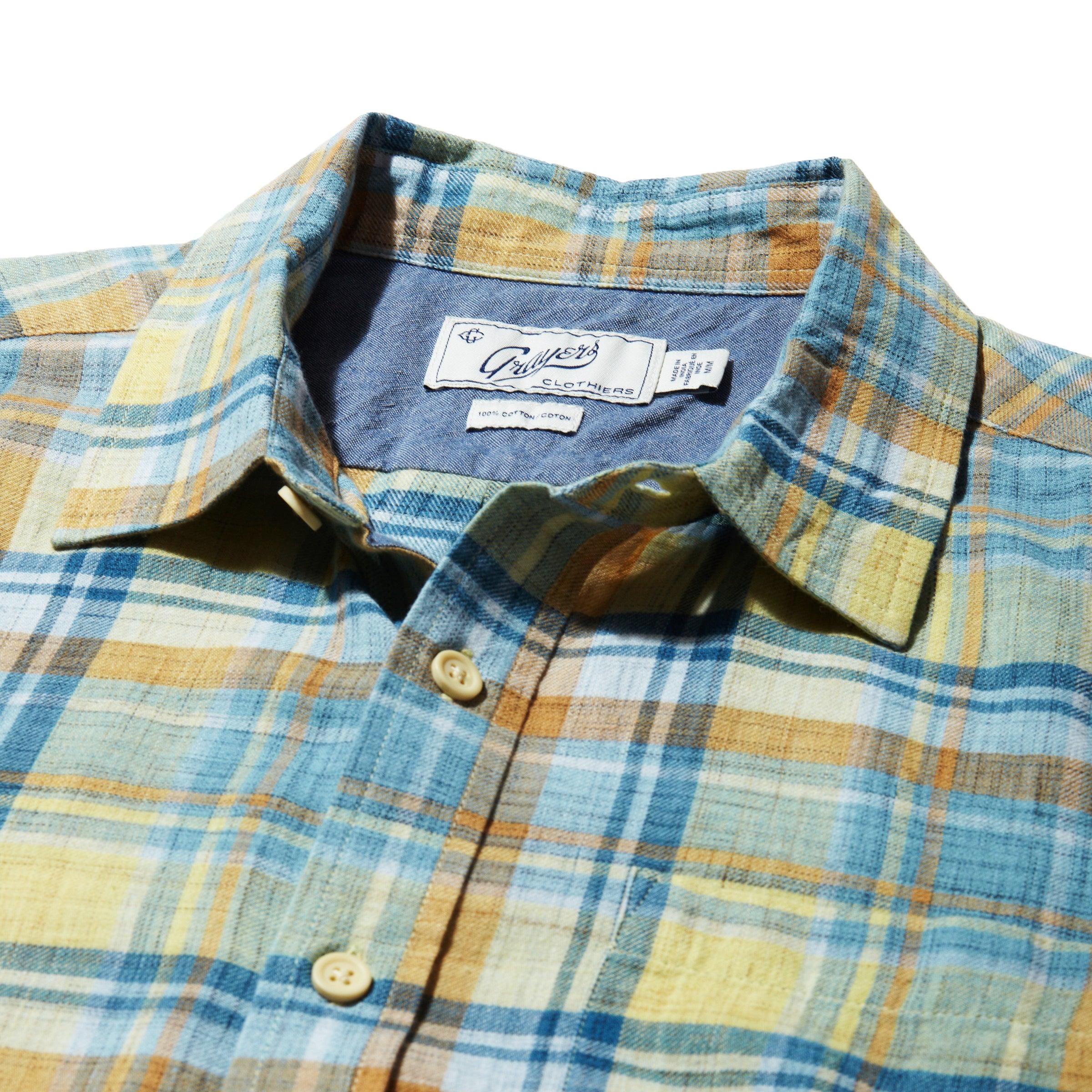 Madras Power Loom Twill Short Sleeve Shirt - Multi Color Product Image