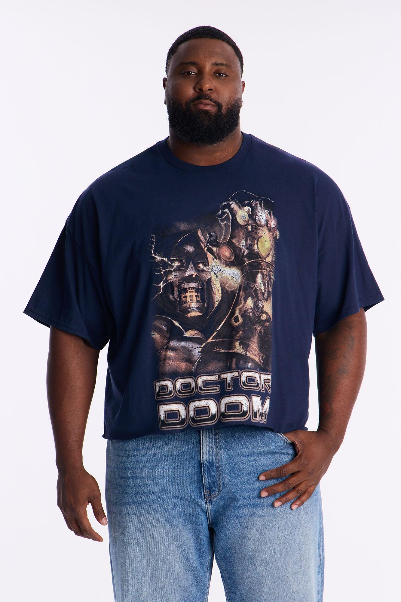 Marvel Dr Doom Infinity Stones Short Sleeve Tee - Navy Product Image