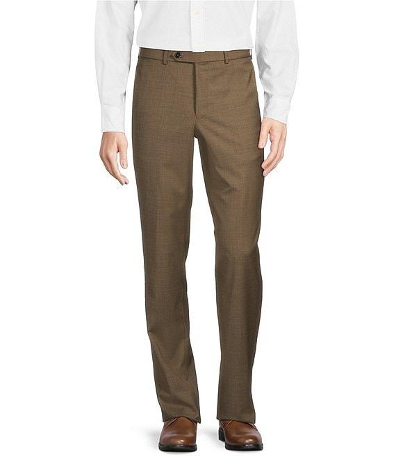 Cremieux Modern Fit Flat Front Sharkskin Pattern Dress Pants Product Image