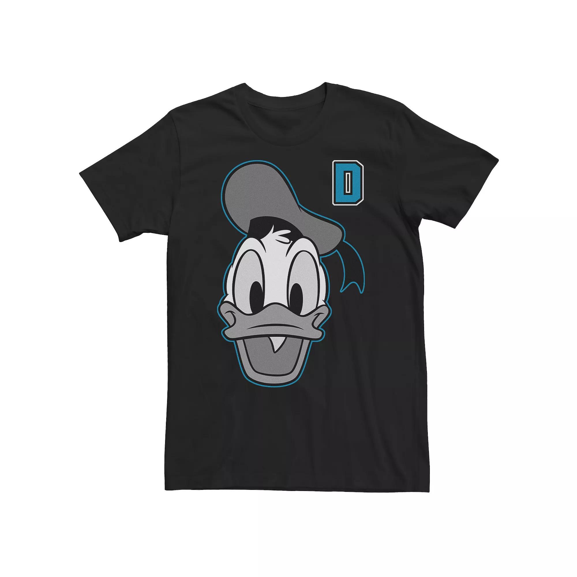 Big & Tall Disney Donald Duck Varsity Letter Face Tee, Men's,  Product Image