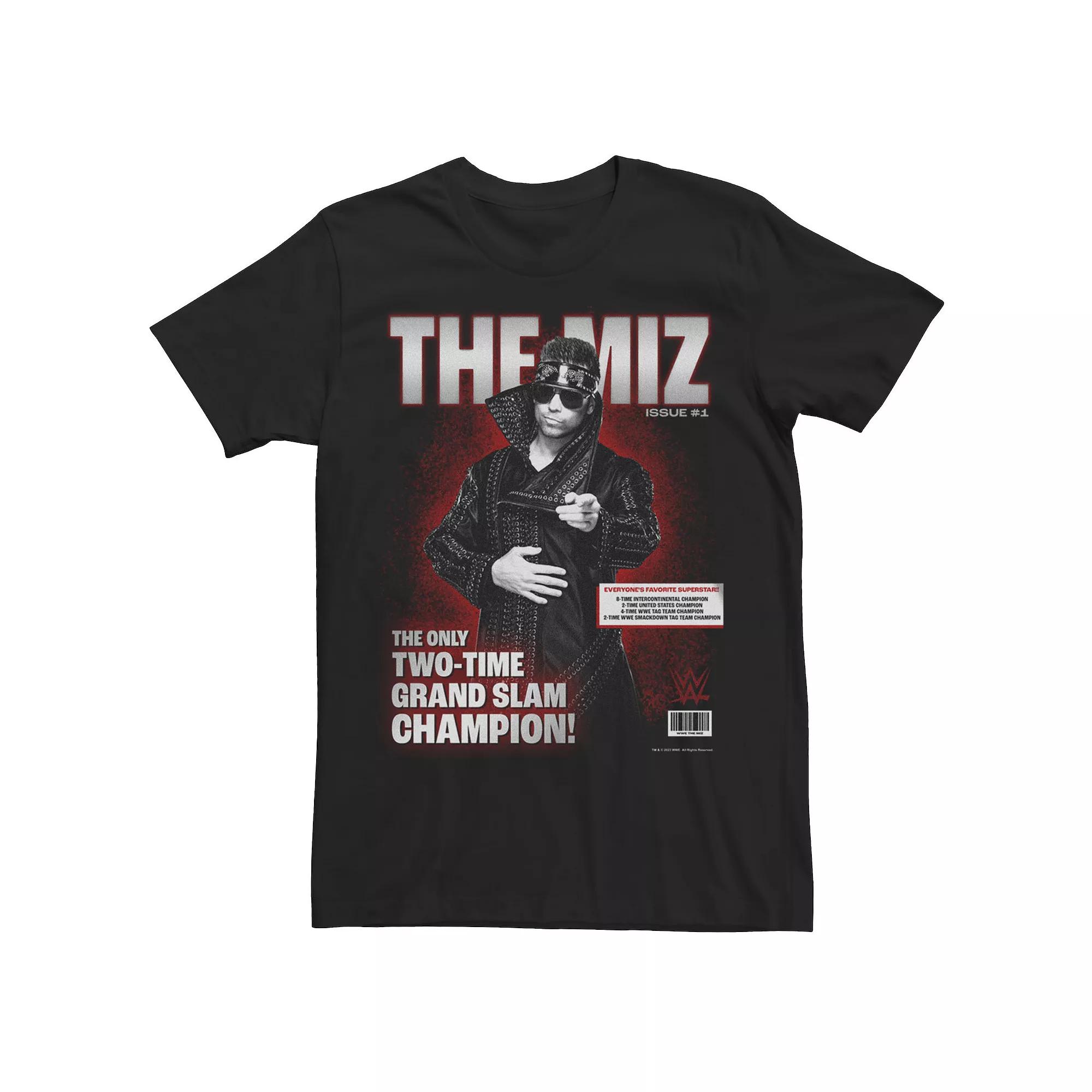 Men's WWE The Miz Magazine Cover Graphic Tee, Size: XL, Black Product Image