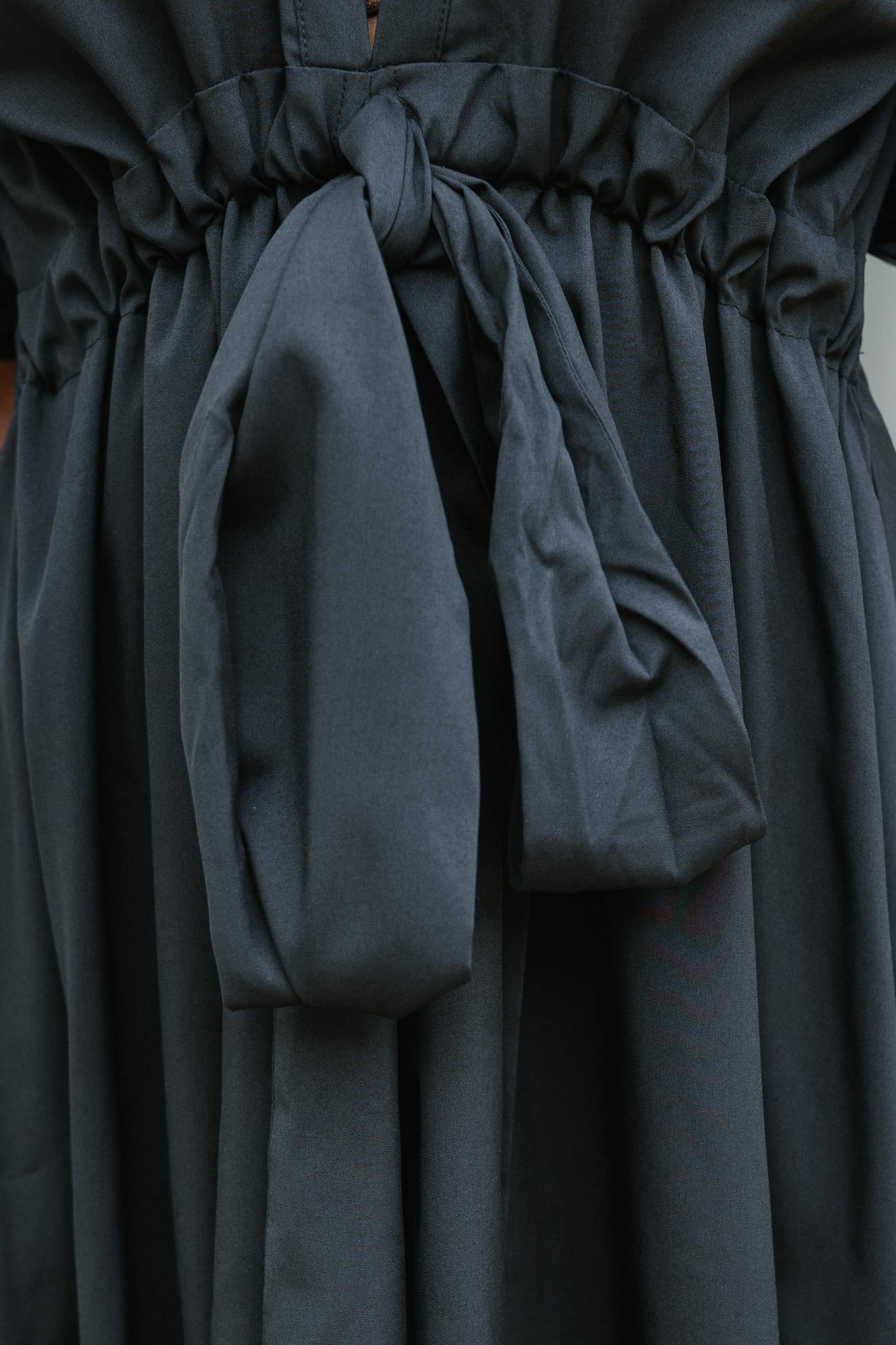 Keep It Up Black Puff Sleeve Maxi Dress Female Product Image