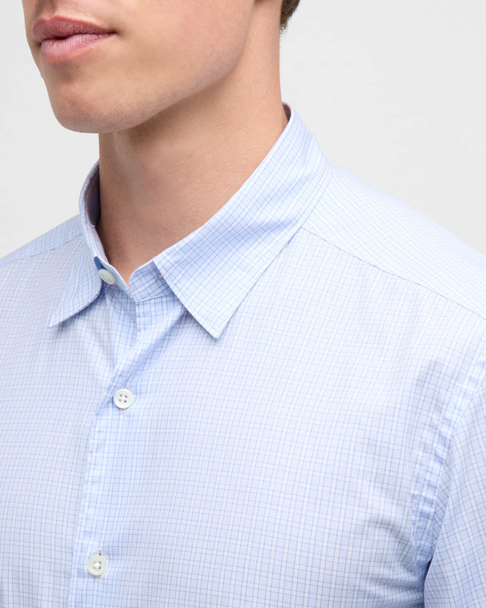 Men's Centoquaranta Cotton Check Sport Shirt Product Image
