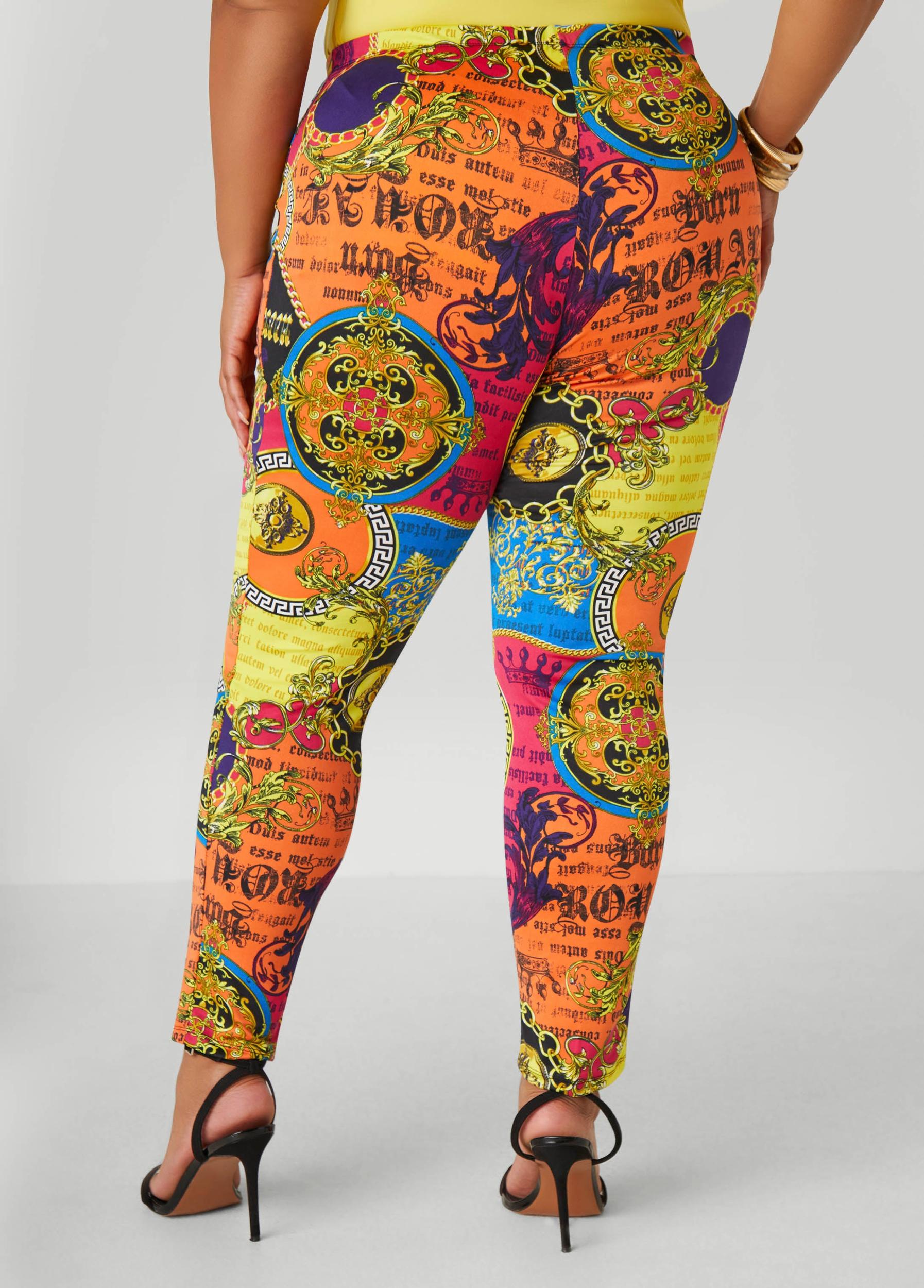 Plus Size Status Print Leggings Ashley Stewart Product Image