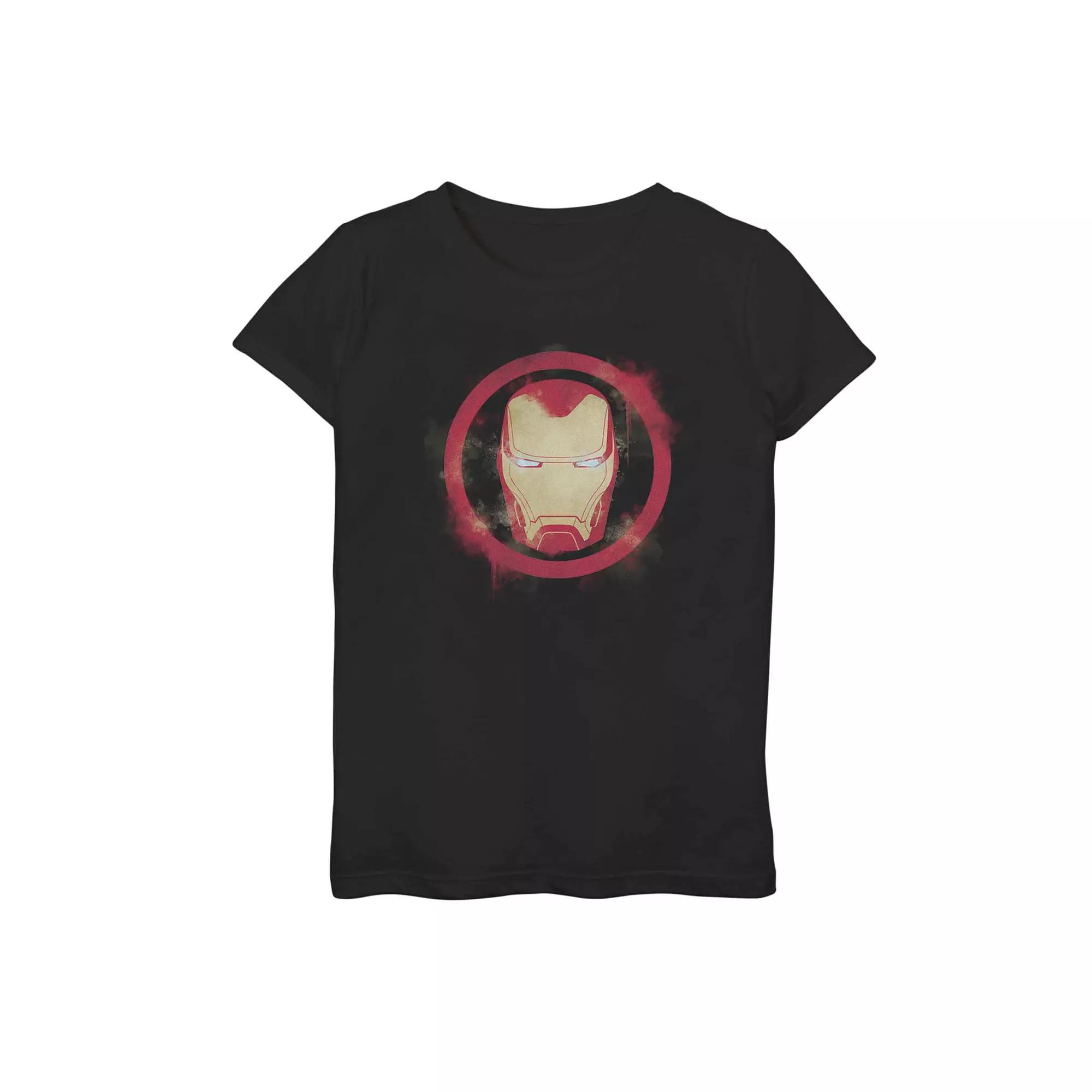 Girls 7-16 Marvel Avengers Endgame Iron Man Spray Painted Logo Tee, Girl's,  Product Image