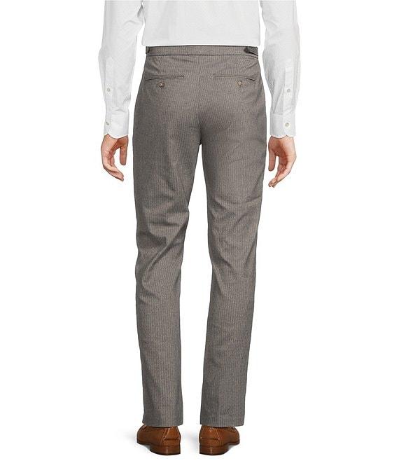 Daniel Cremieux Signature Label Mount Lussari Collection Flannel Stripe Flat Front Pants Product Image