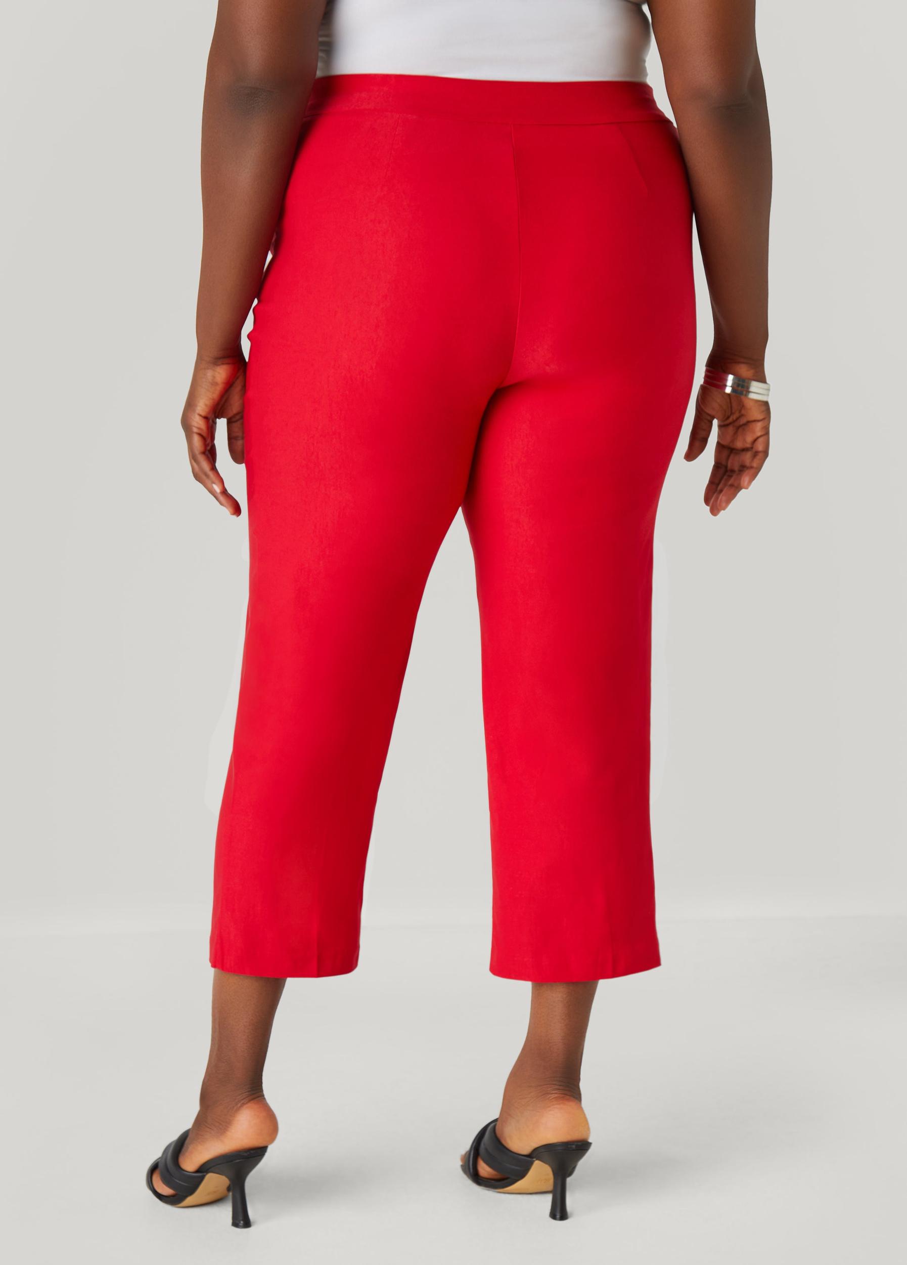 Plus Size Mid Rise Pull On Capris Ashley Stewart Product Image