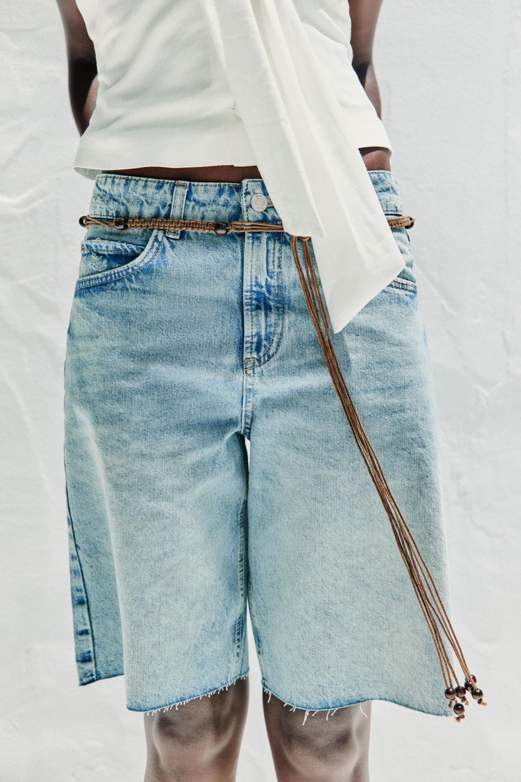 Z1975 MID-RISE DENIM BERMUDA SHORTS Product Image