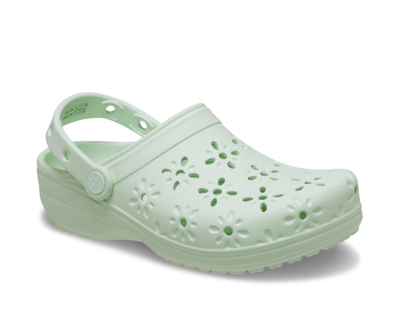 Women's Crocs Classic Floral Cutout Clogs Product Image