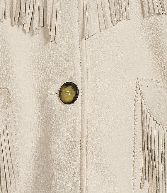Scully Genuine Leather Fringe Button Front Jacket Product Image