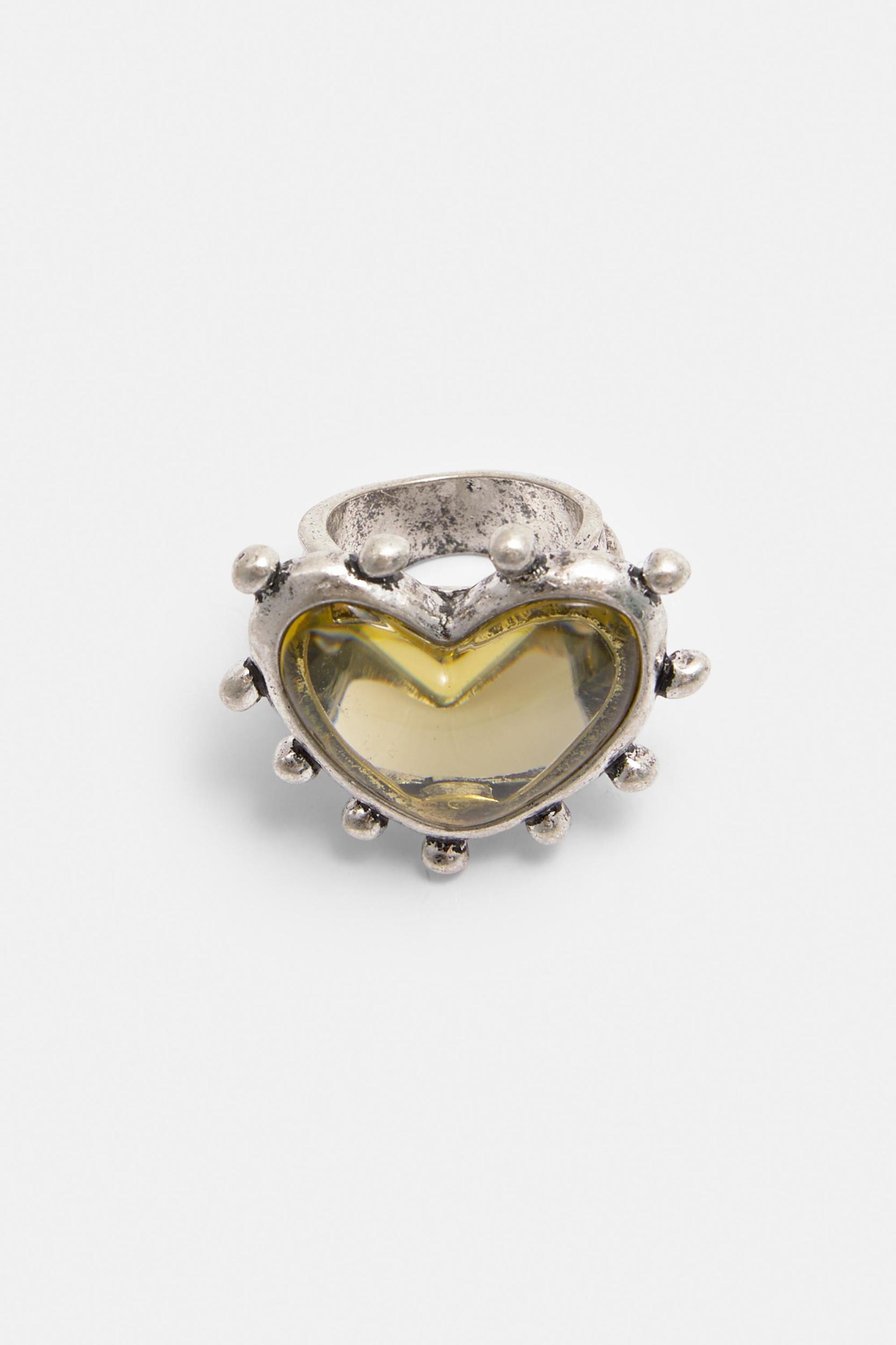 Metallic Heart Ring Product Image