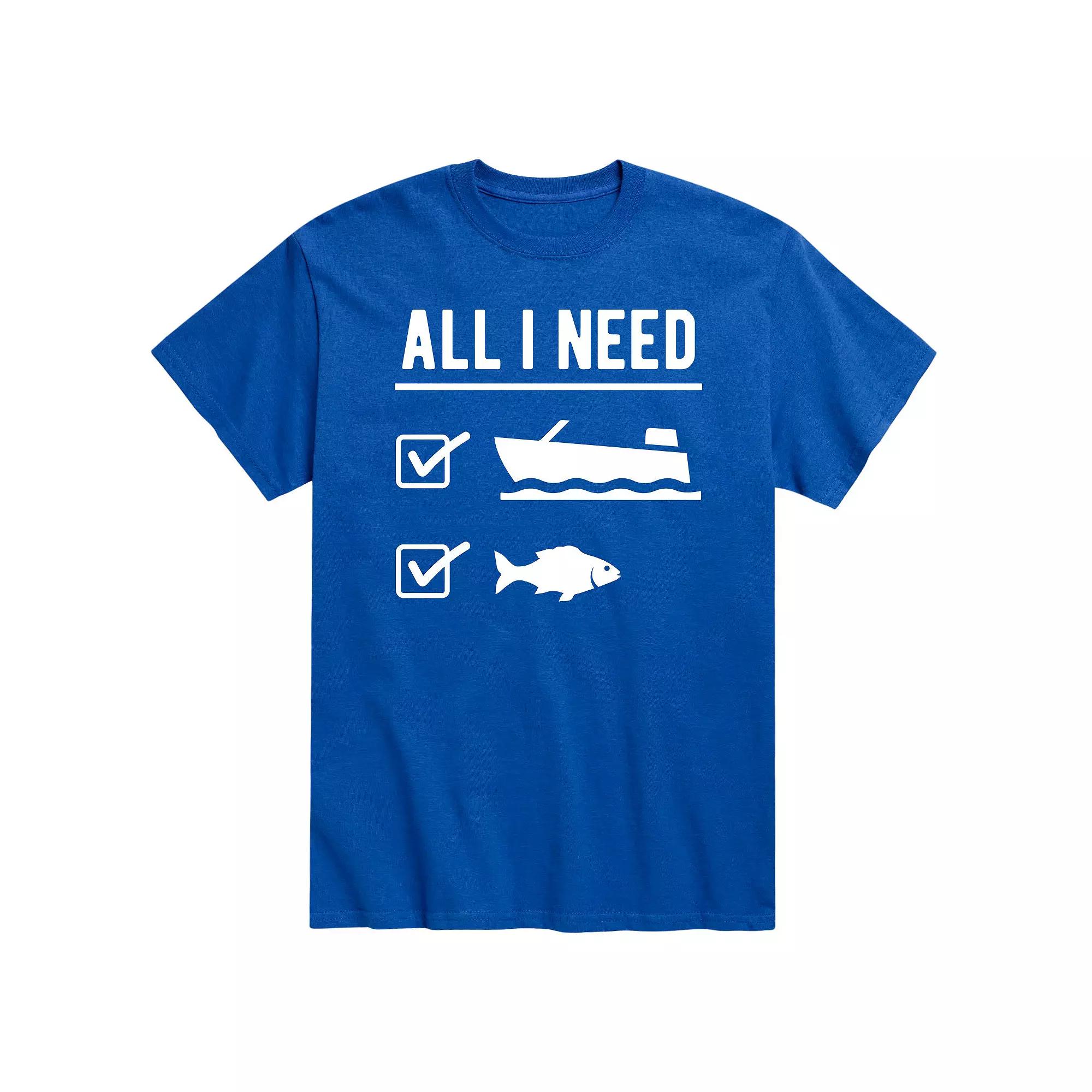 Men's All I Need Is Boat Fish Tee,  Product Image