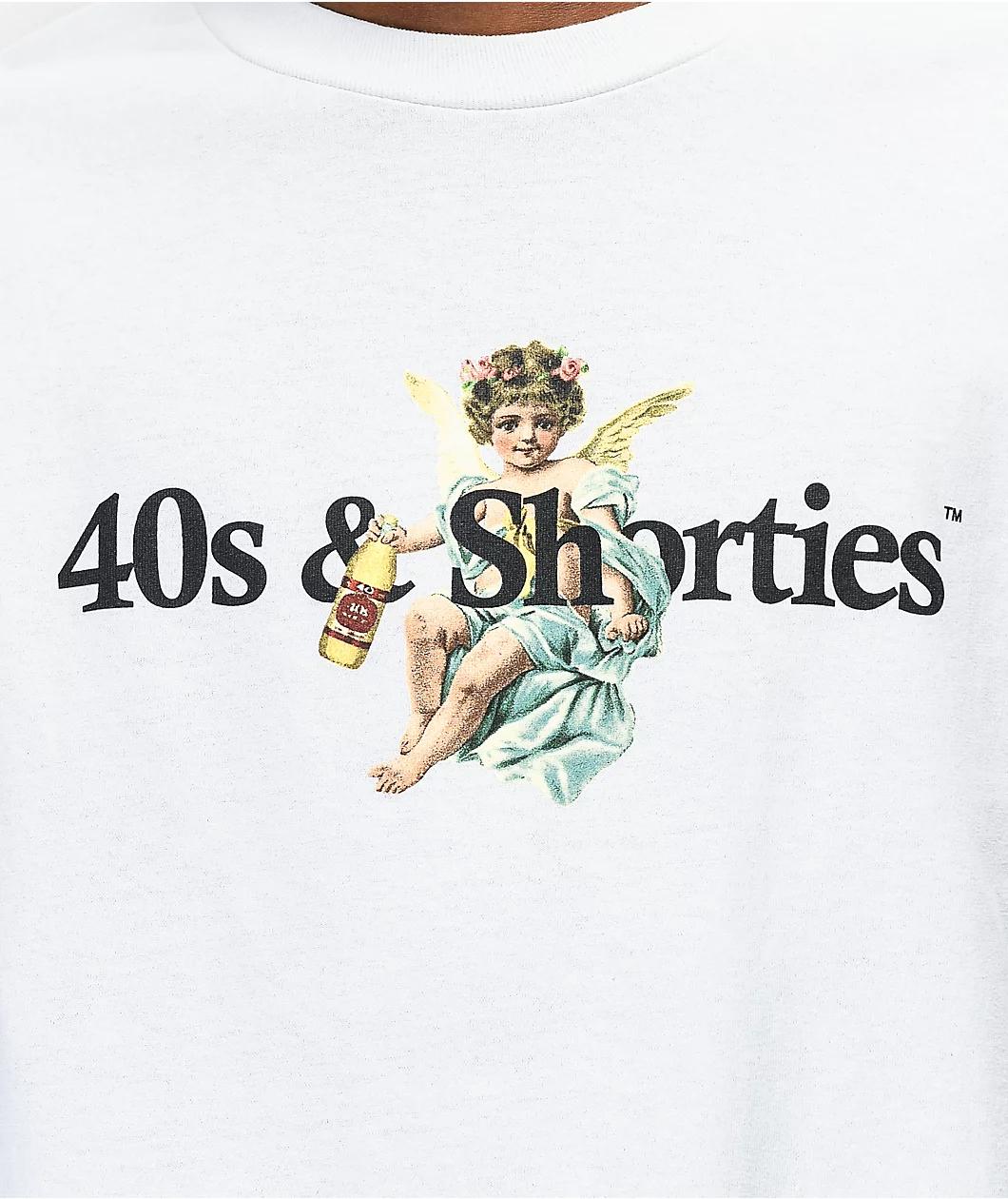 40s & Shorties Angel Logo White T-Shirt Product Image