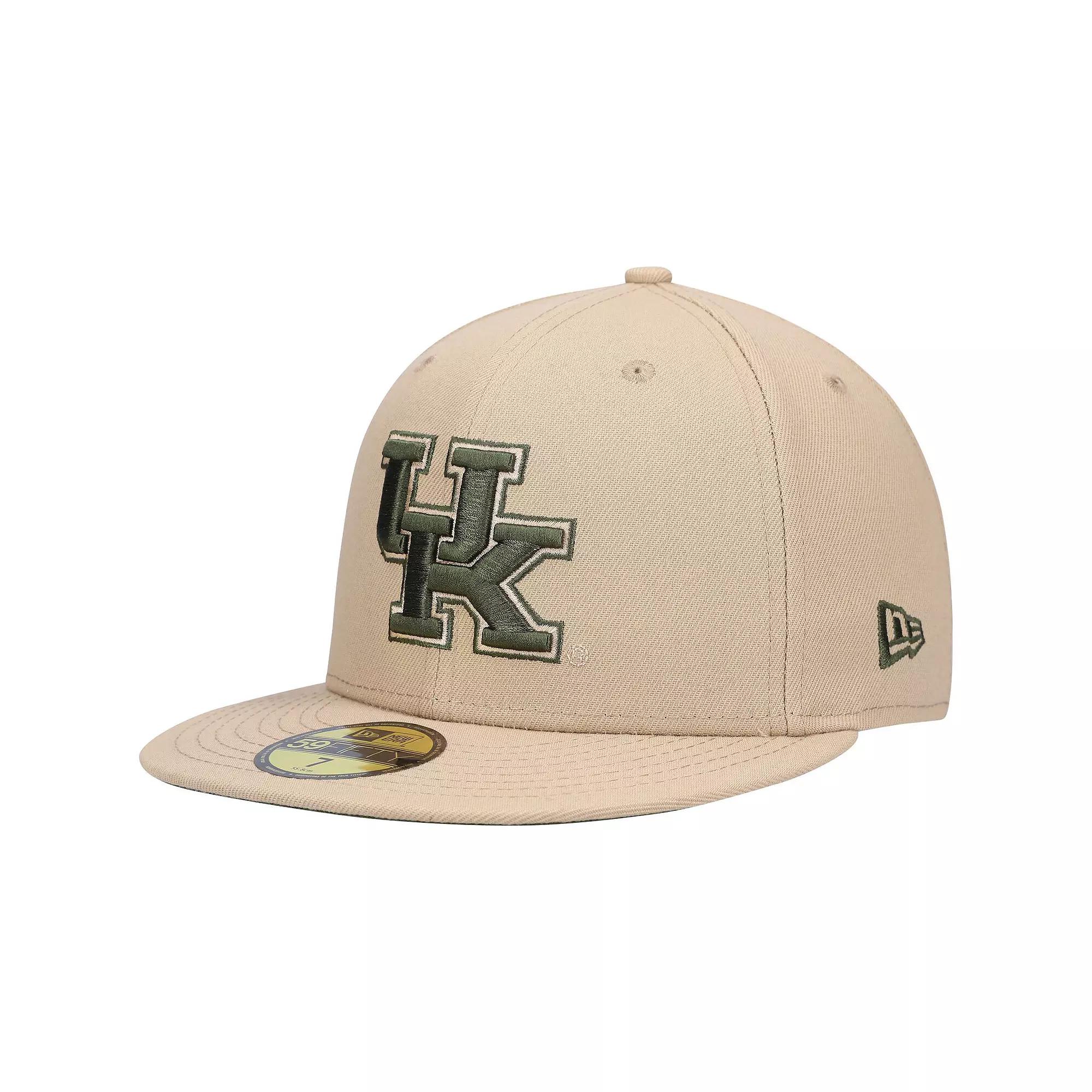 Men's New Era Tan Kentucky Wildcats Camel & Rifle 59FIFTY Fitted Hat, Size: 7, Team Product Image