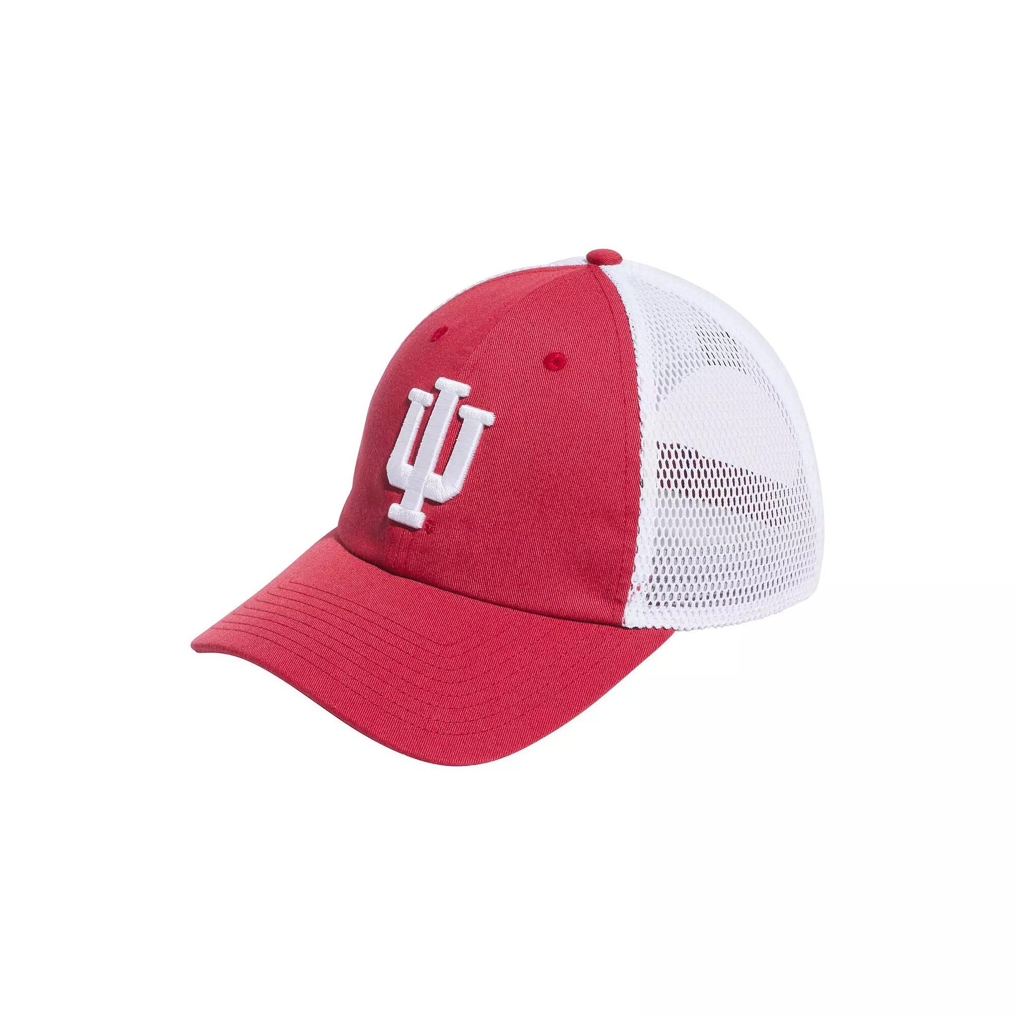 Men's adidas Crimson Indiana Hoosiers Mascot Slouch Trucker Adjustable Hat, Red Product Image
