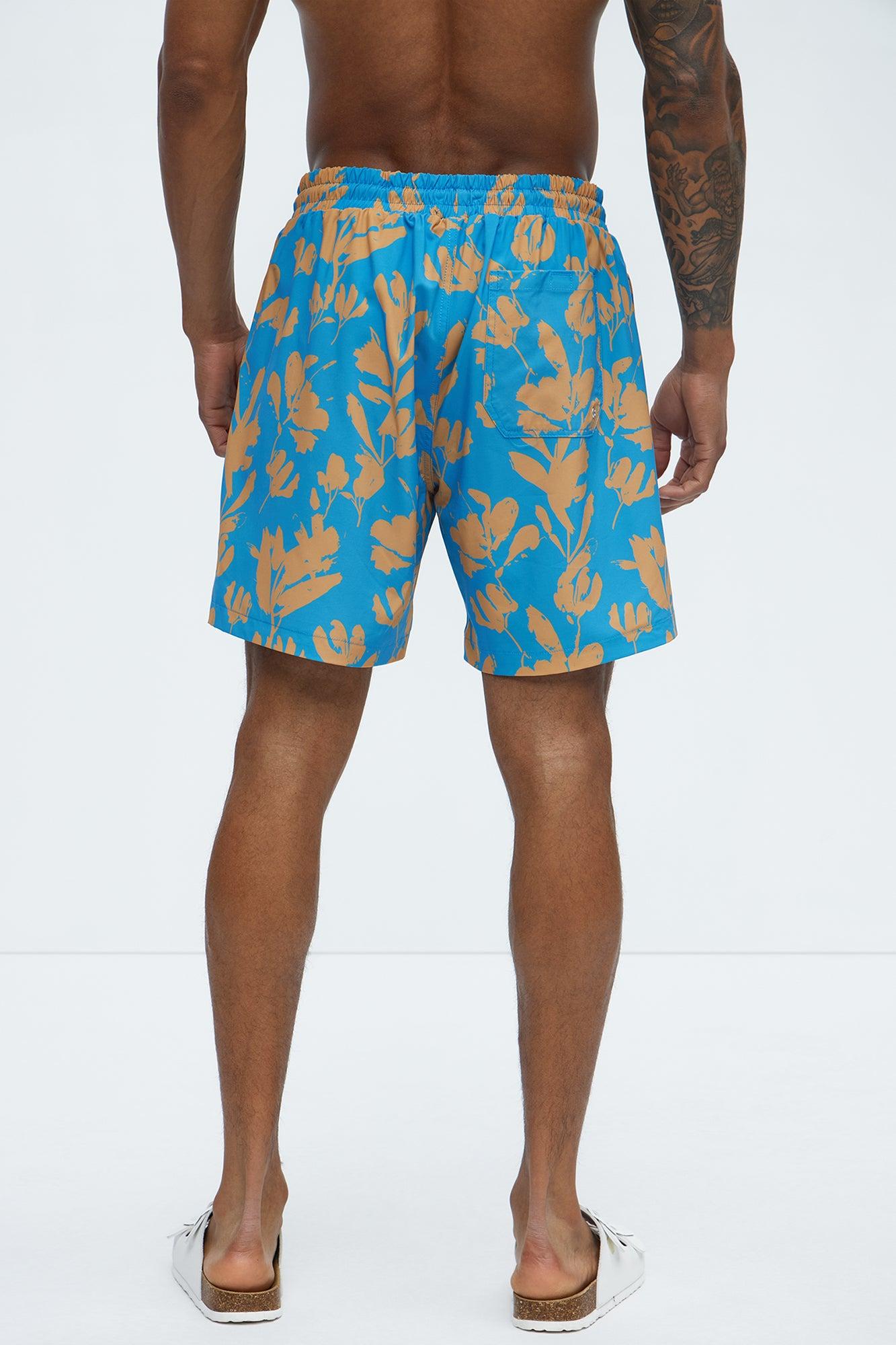 Bloom Off Swim Trunk - Blue/combo Product Image