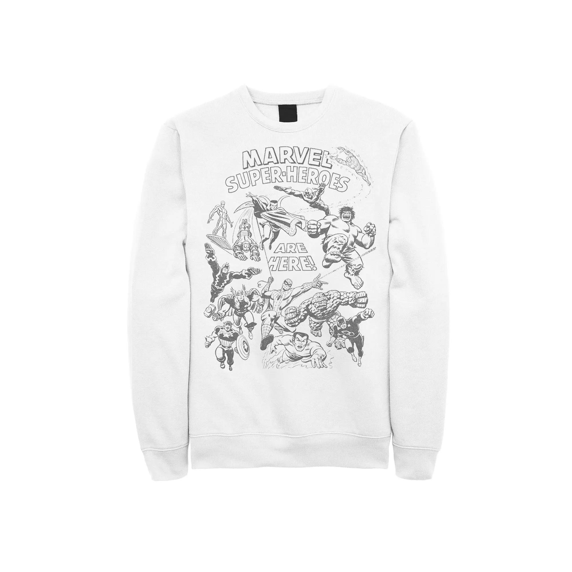Men's Marvel Super-Heroes Are Here Sweatshirt,  Product Image