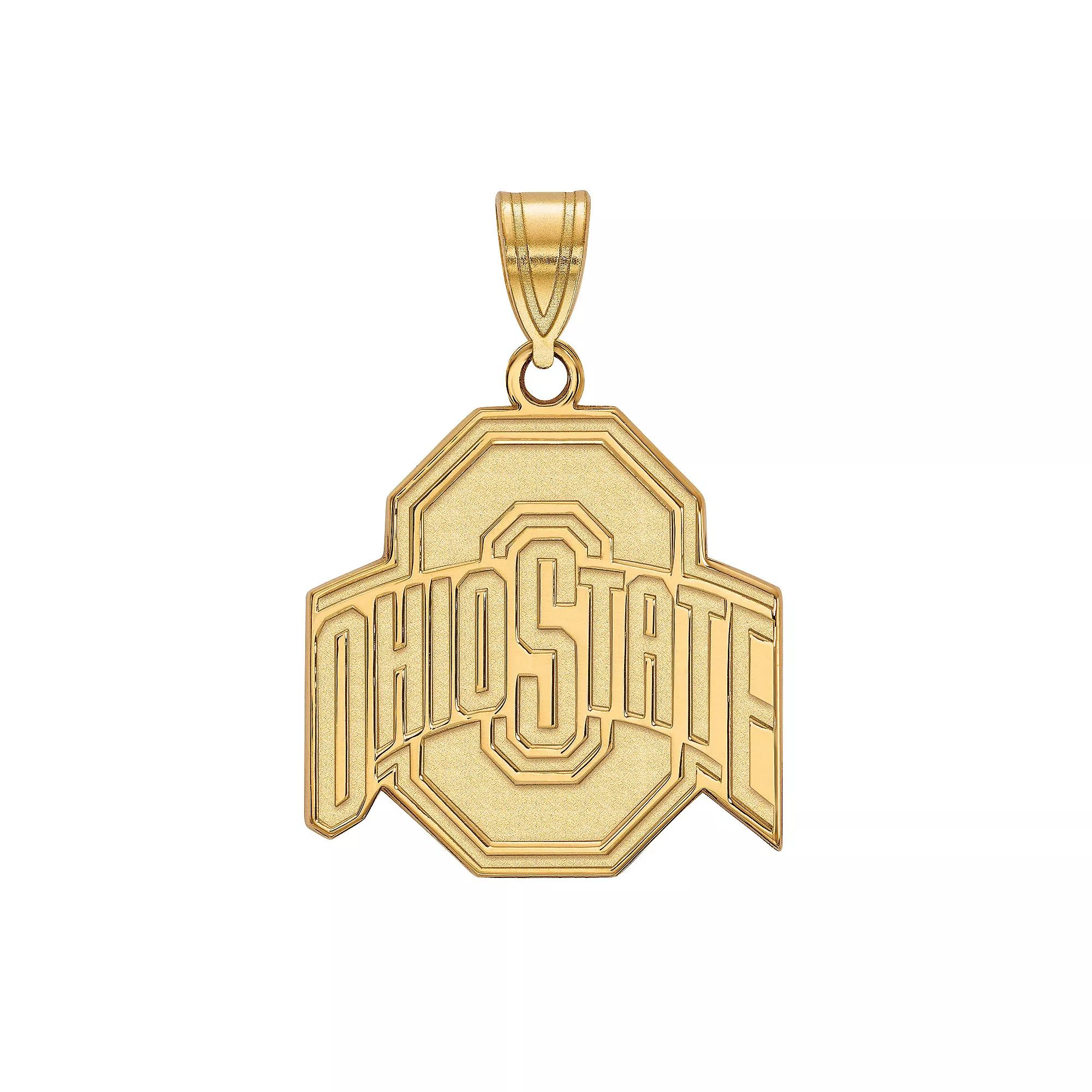 LogoArt 14K Gold Plated Ohio State Large Pendant, Women's, Size: 25MM Product Image