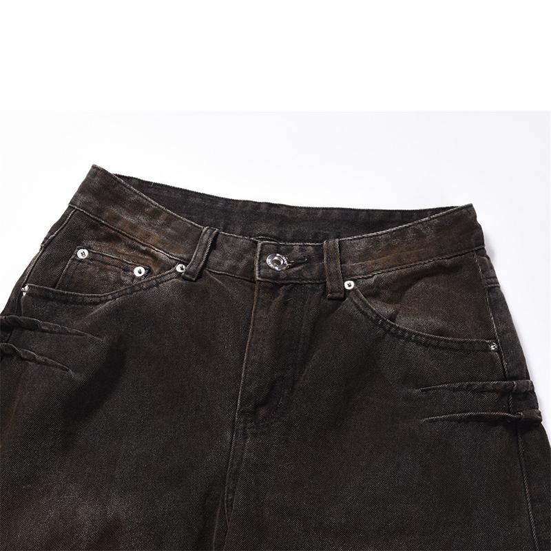 Sopula Vintage Dune Wasteland Doomsday Shark Wrinkles Hip Hop Jeans Product Image