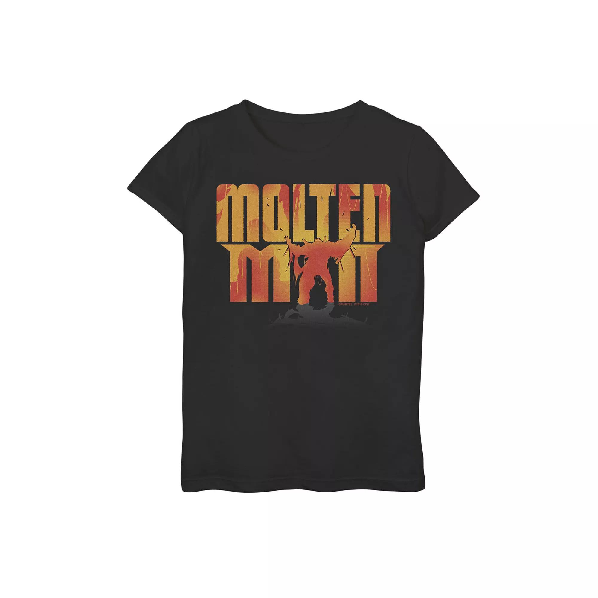 Girls 7-16 Marvel Spider-Man Far From Home Molten Man Silhouette Graphic Tee, Girl's,  Product Image