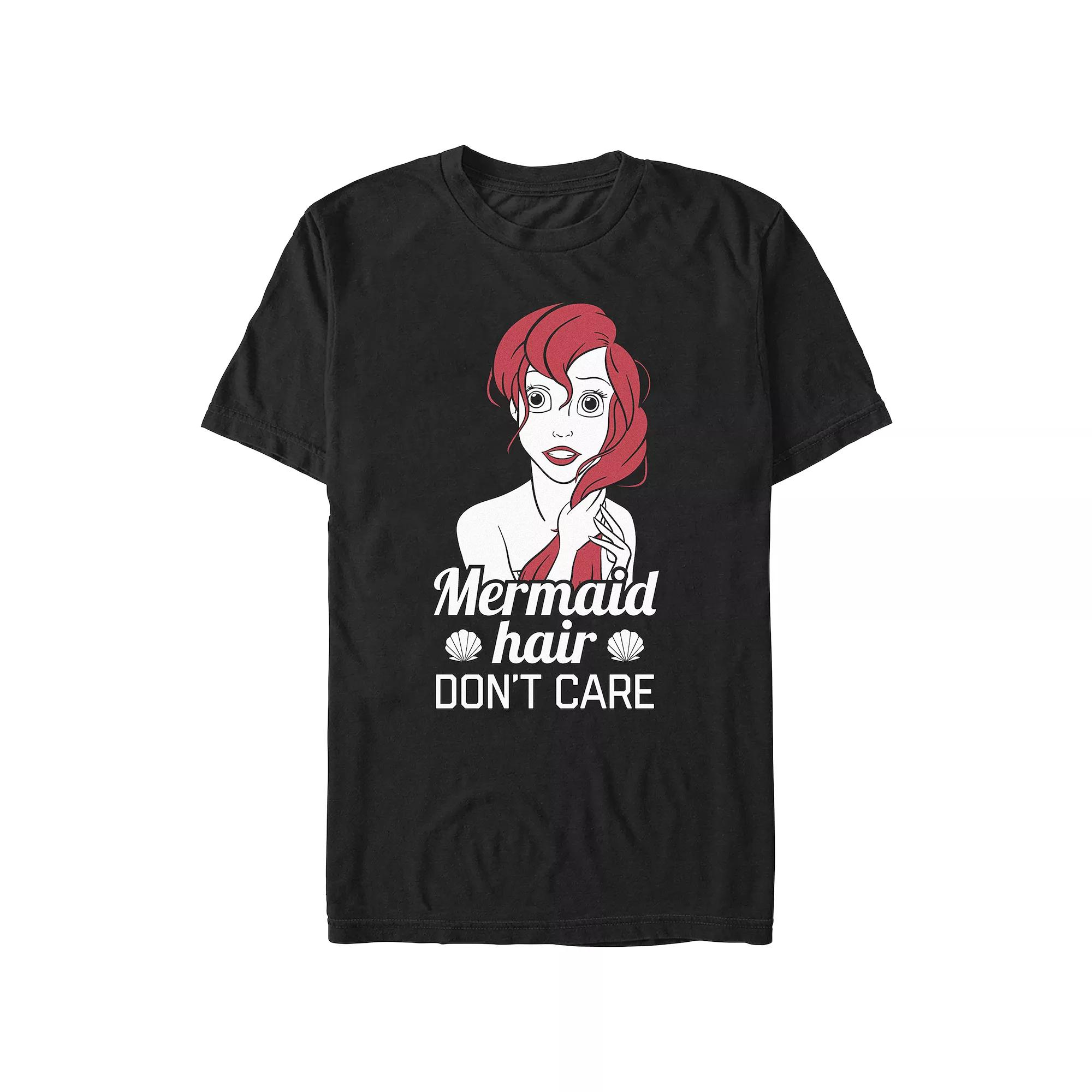 Disney's The Little Mermaid Hair Don't Care Juniors' Boyfriend Graphic Tee, Women's,  Product Image