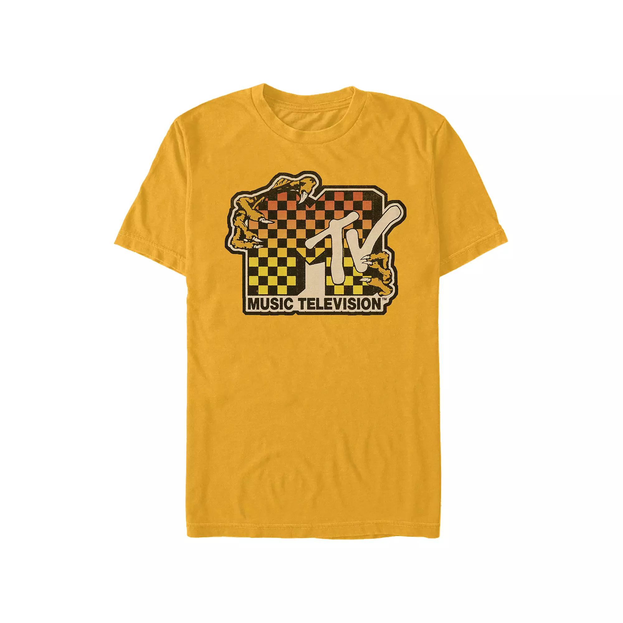 Men's MTV Creature Checkered Logo Graphic Tee,  Product Image