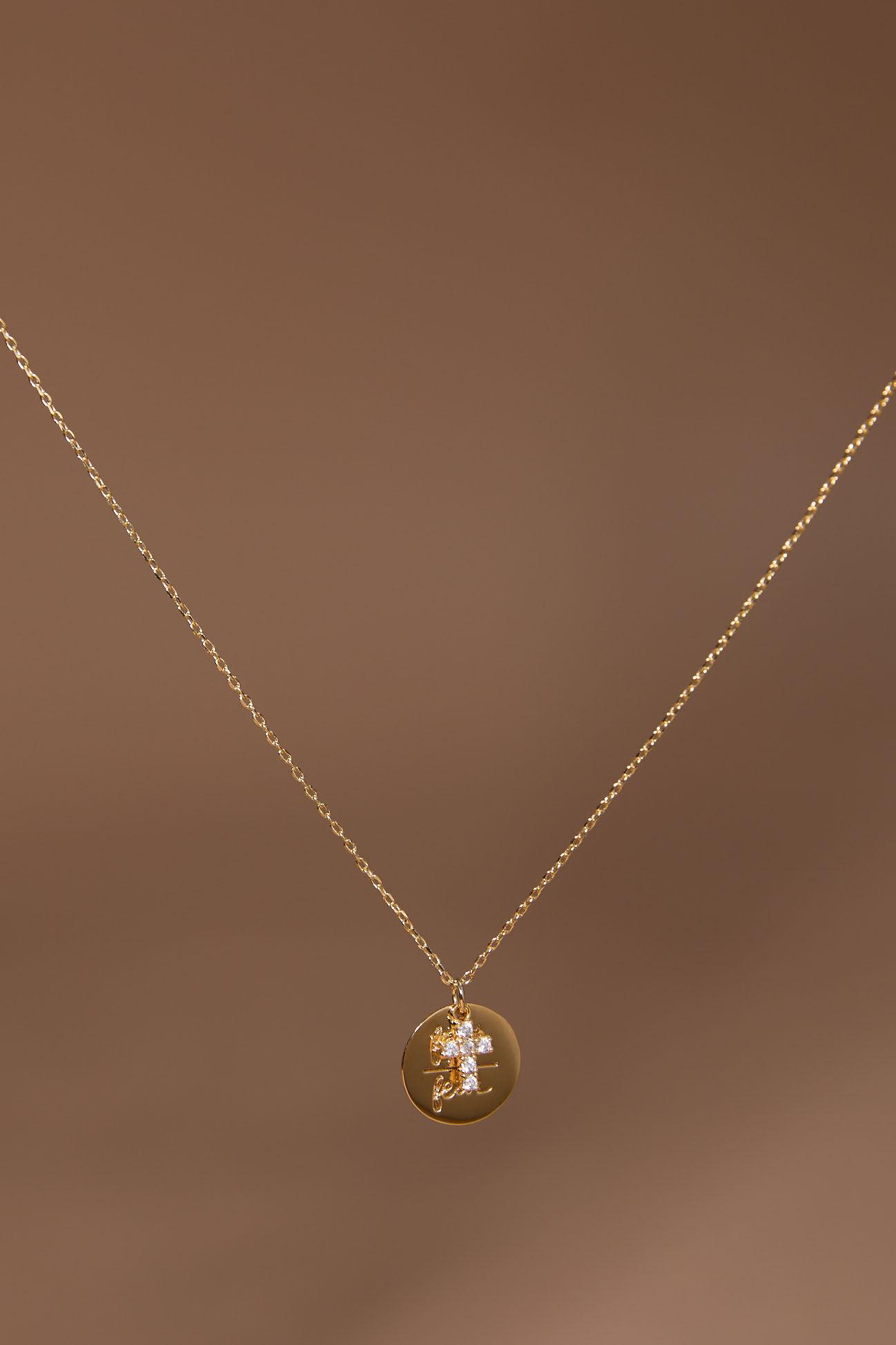 18K Faith Over Fear Coin Necklace Product Image