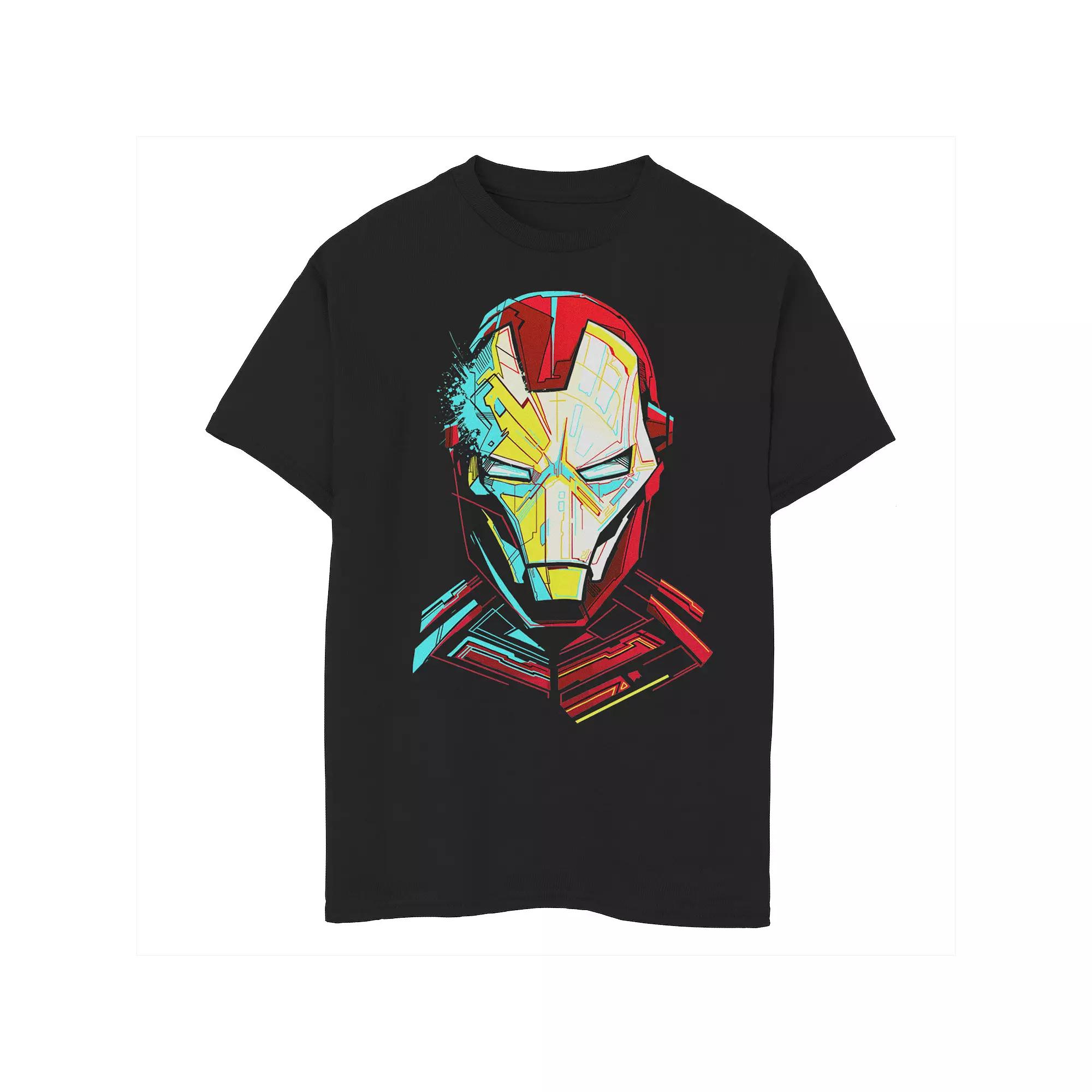 Boys 8-20 Marvel Iron Man Impressive Cubism Mugshot Graphic Tee, Boys Product Image