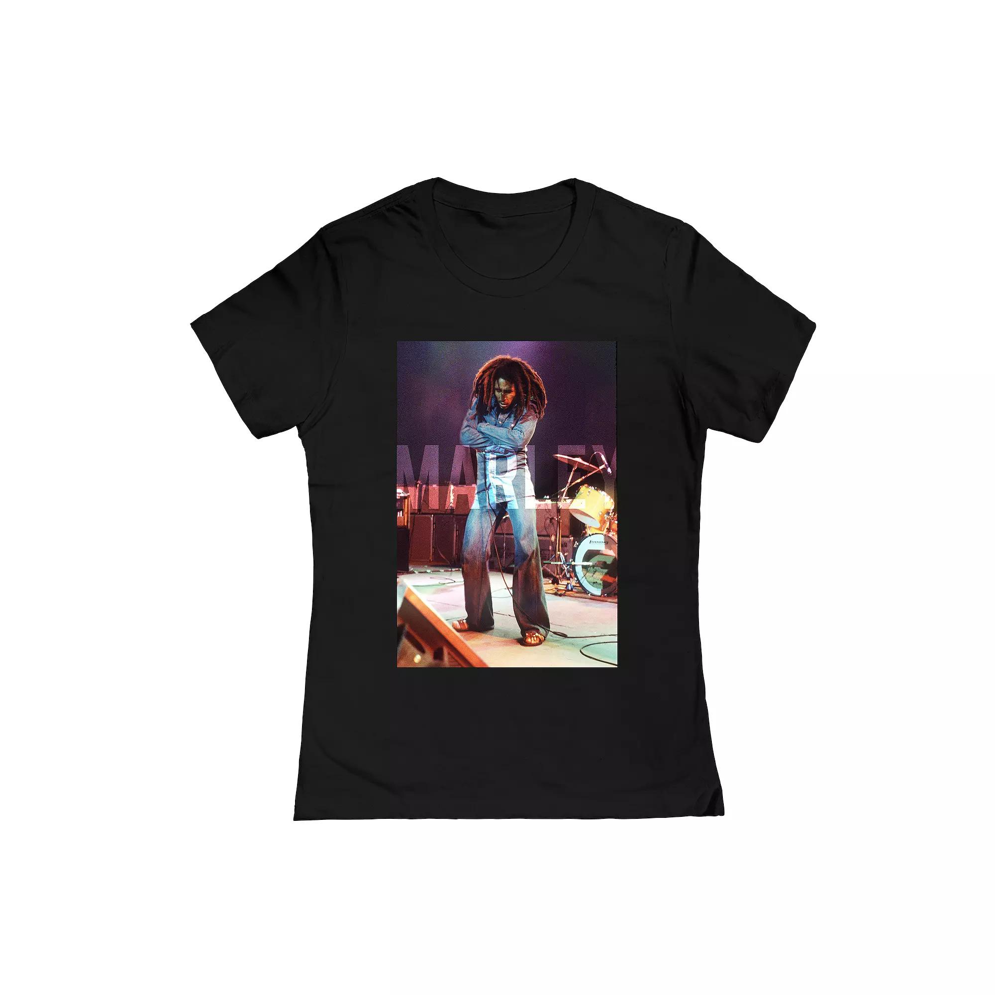 Juniors' Bob Marley Stage Graphic Tee, Girl's, Size: Large, Black Product Image