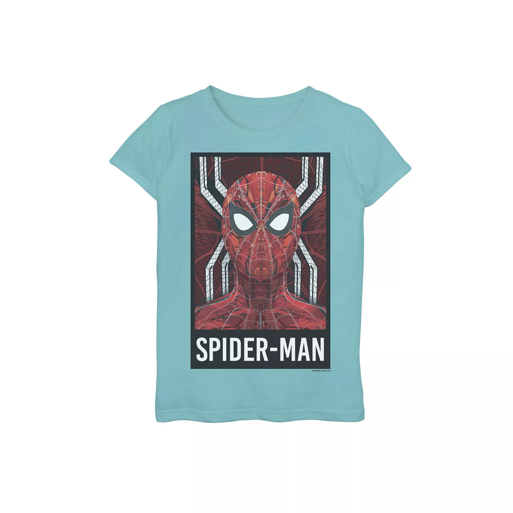Girls 7-16 Marvel Spider-Man Far From Home Poster Design Tee, Girl's, Size: Medium, Tahi Blue Product Image