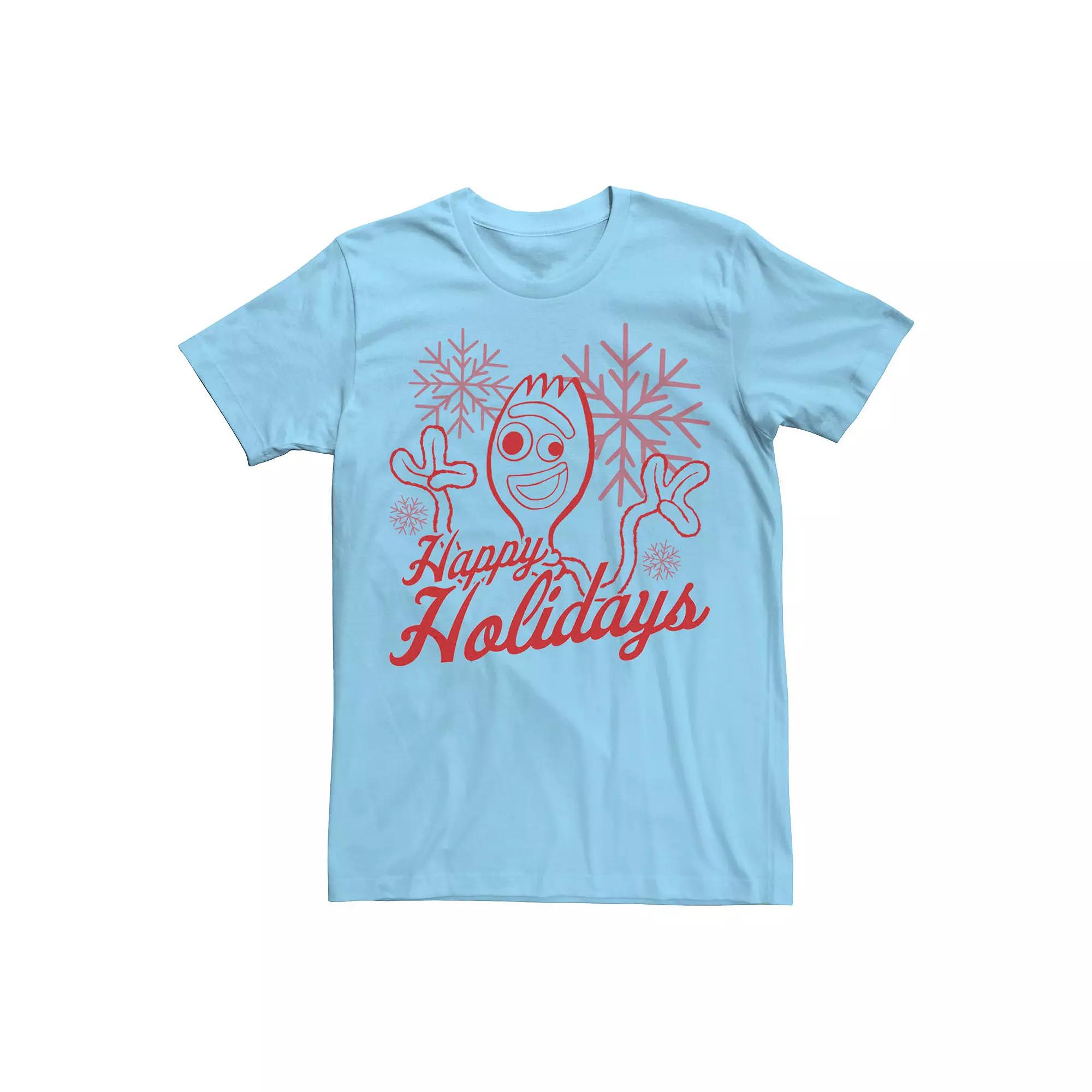 Disney / Pixar's Toy Story Forky Men's Christmas Happy Holidays Tee,  Product Image