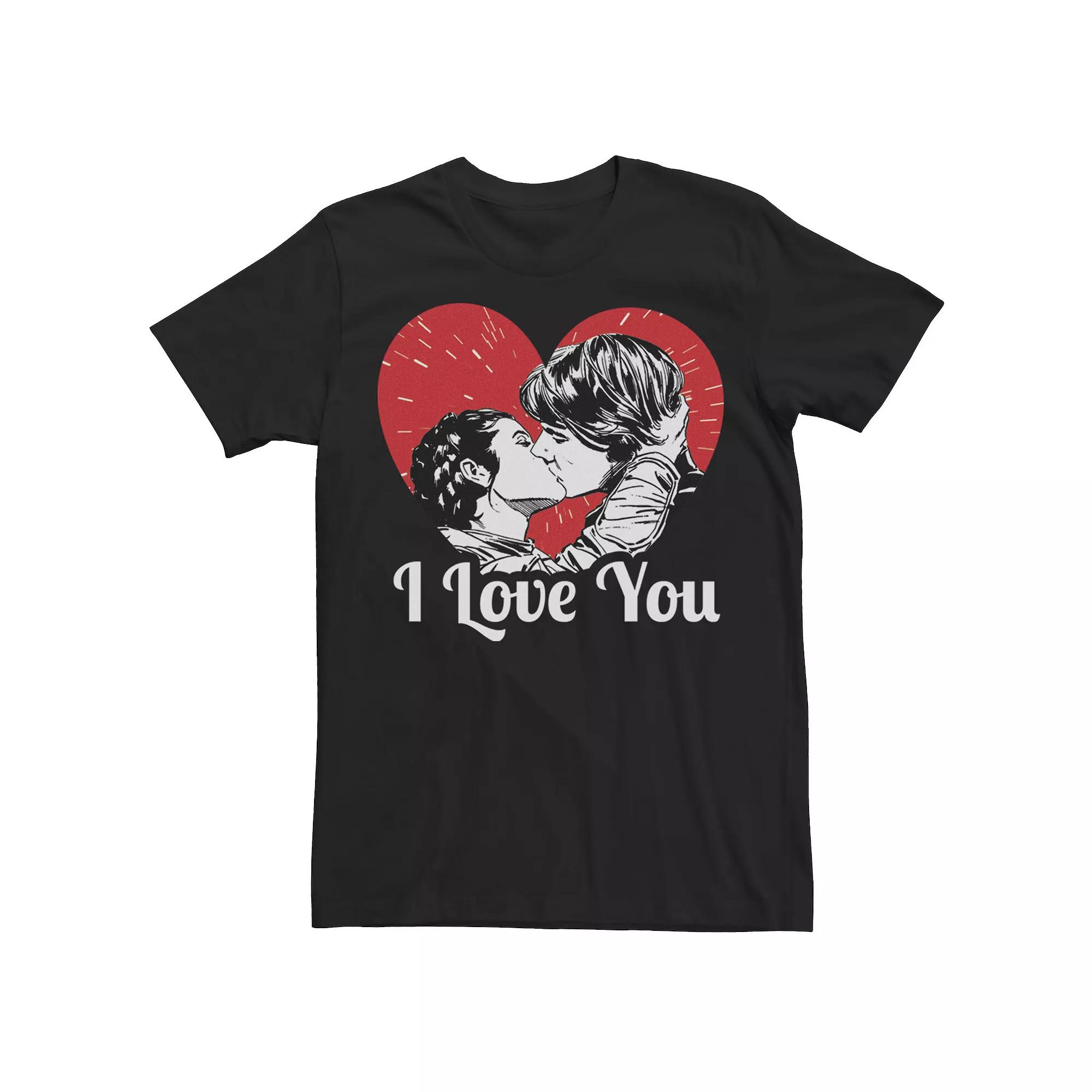 Men's Star Wars Han and Leia "I Love You" Heart Graphic Tee,  Product Image