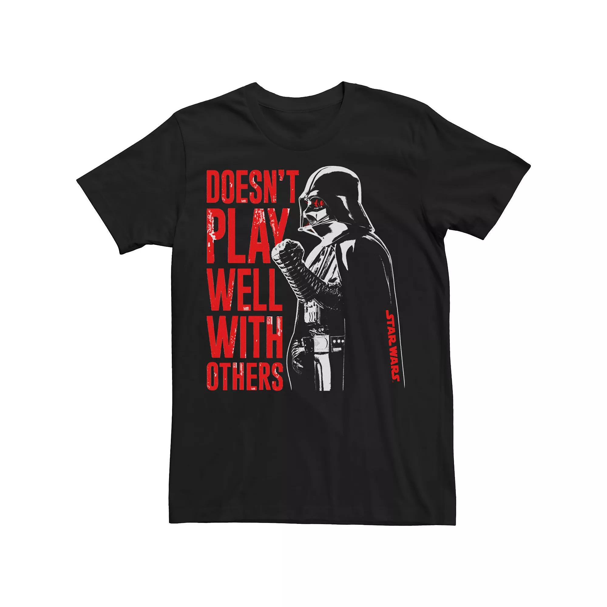 Big & Tall Star Wars Vader Doesnt Play Well Tee, Men's,  Product Image