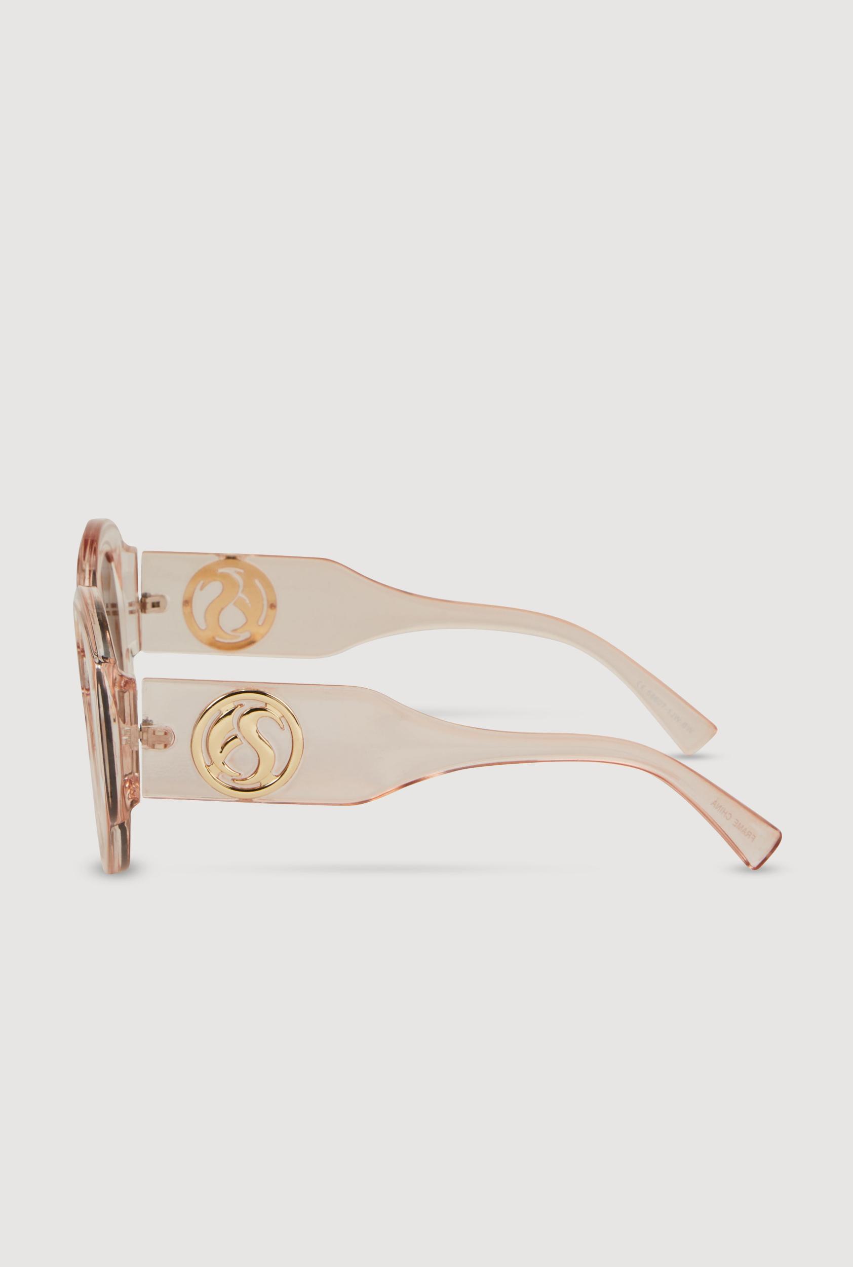 Retro Oversized Round Frame Sunglasses Unisex Product Image