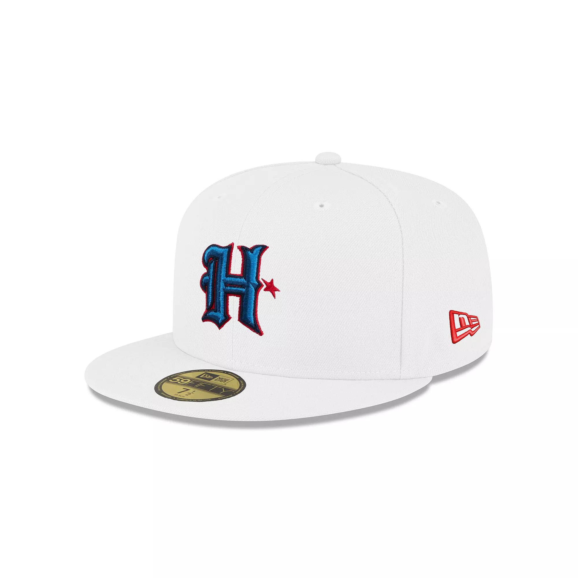 Men's New Era White Houston Texans Omaha 59FIFTY Fitted Hat,  Product Image