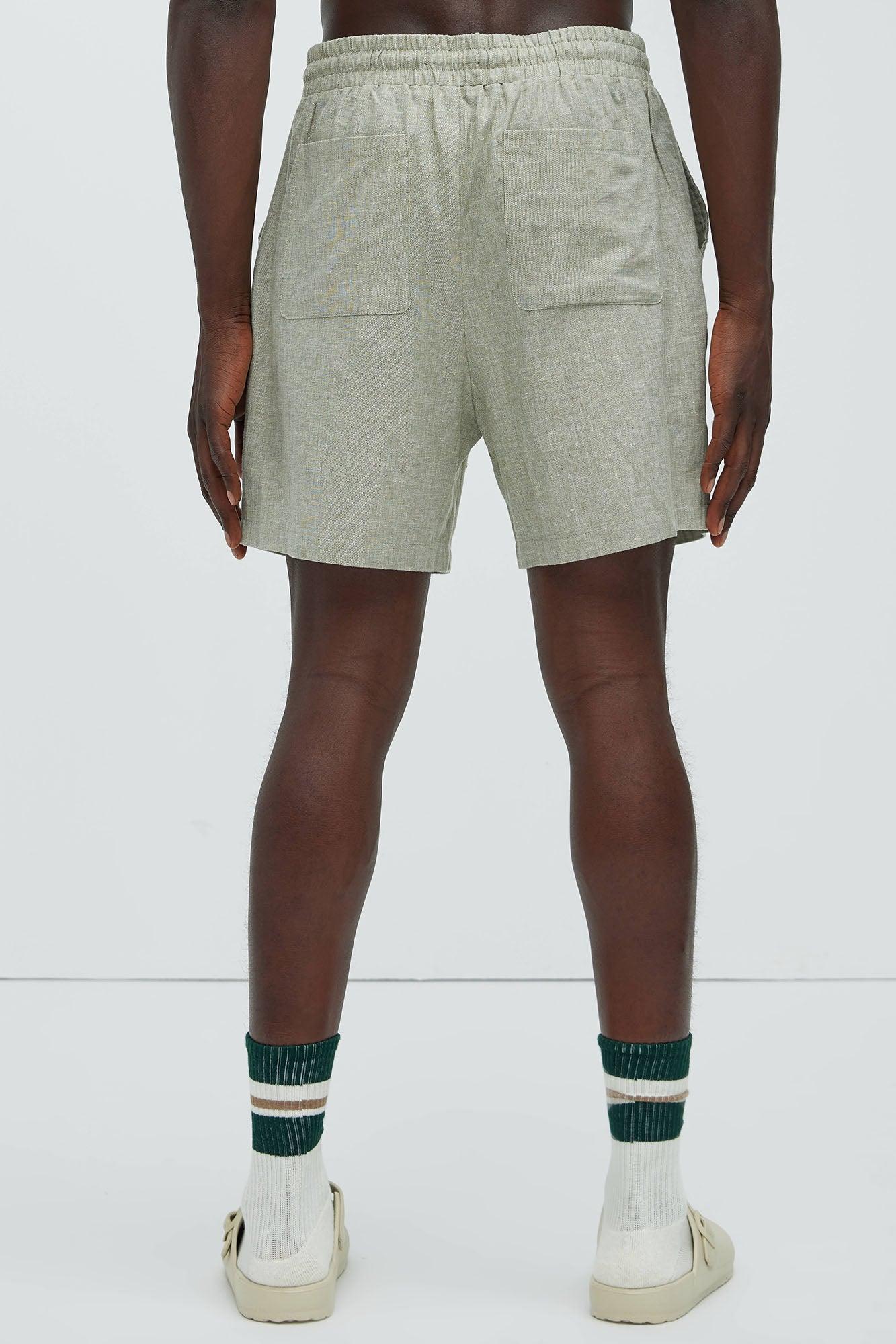Bahamas Linen Shorts - Green Product Image