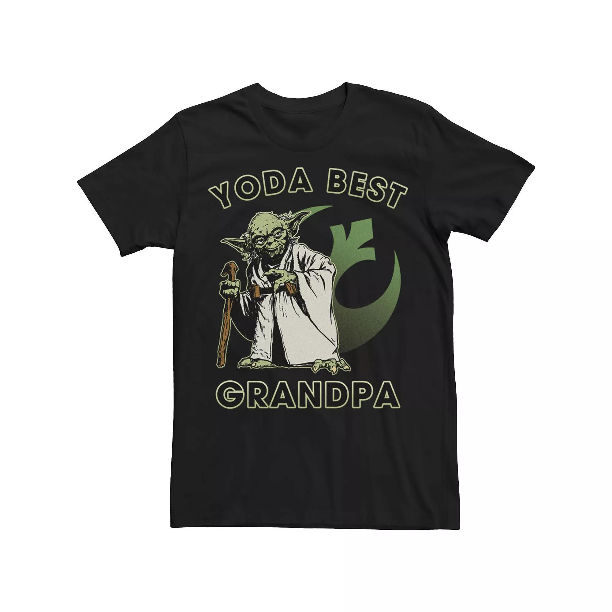 Big & Tall Star Wars Yoda Best Grandpa Rebel Logo Tee, Men's,  Product Image