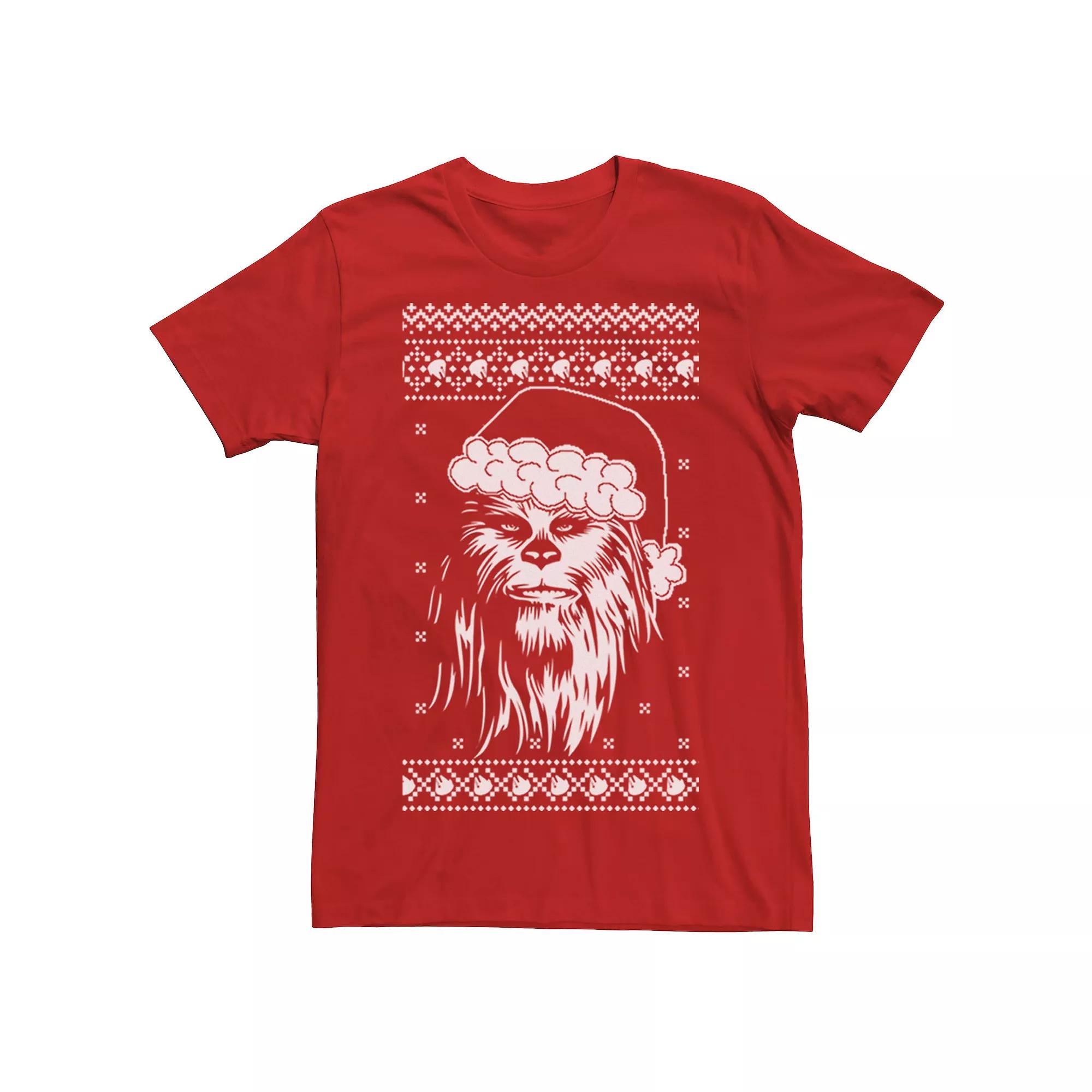 Men's Star Wars Chewbacca Ugly Christmas Sweater Tee,  Product Image