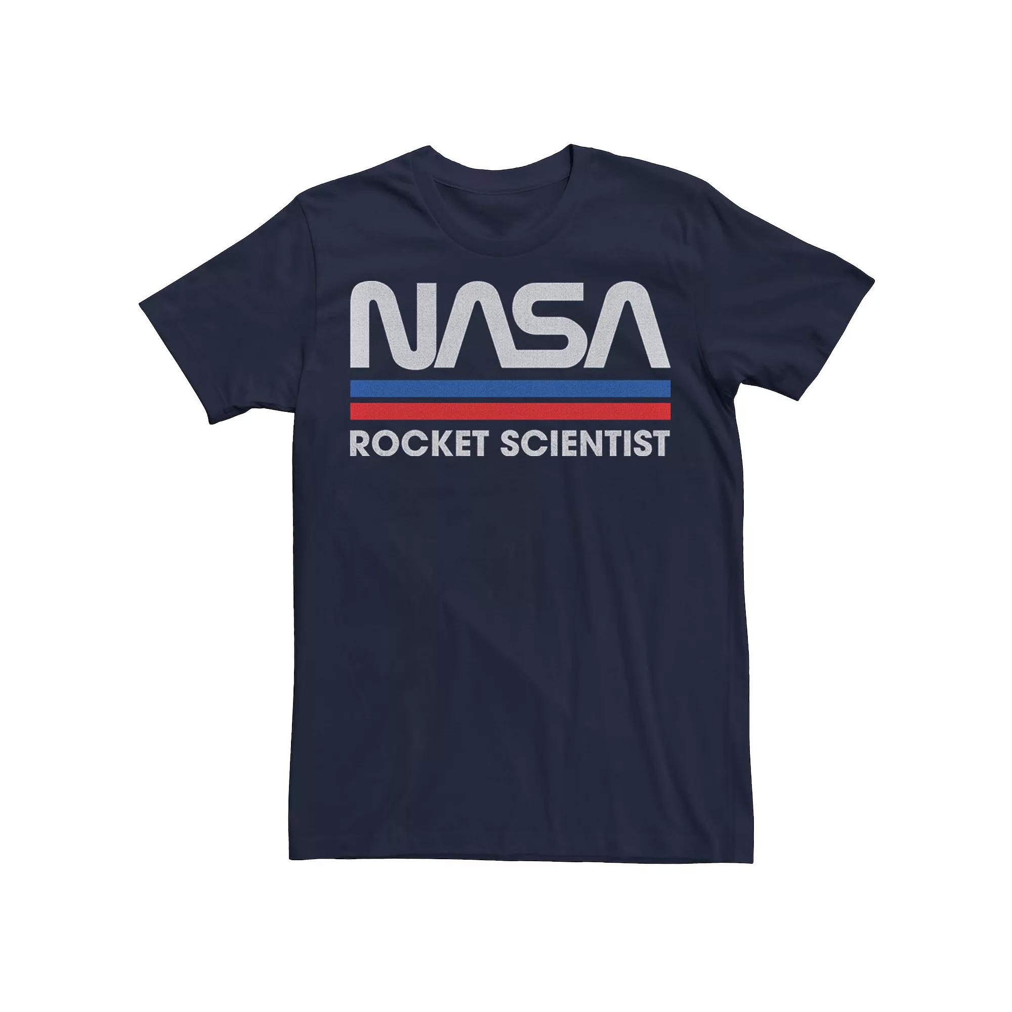 Men's NASA Rocket Scientist Vintage Striped Logo Tee,  Product Image