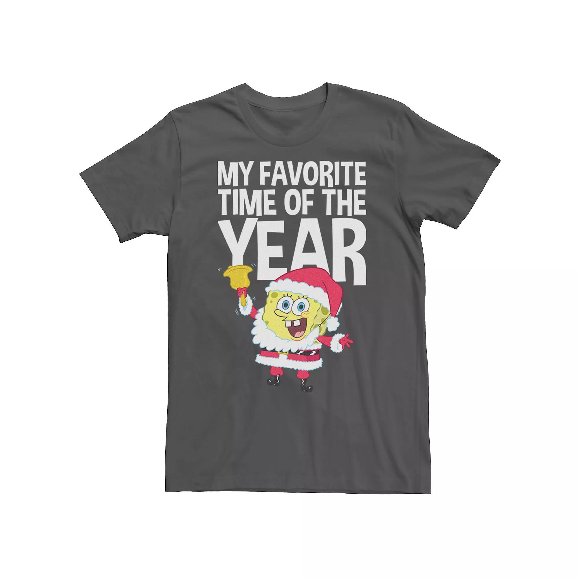 Men's Spongebob Squarepants Santa Christmas Tee,  Product Image