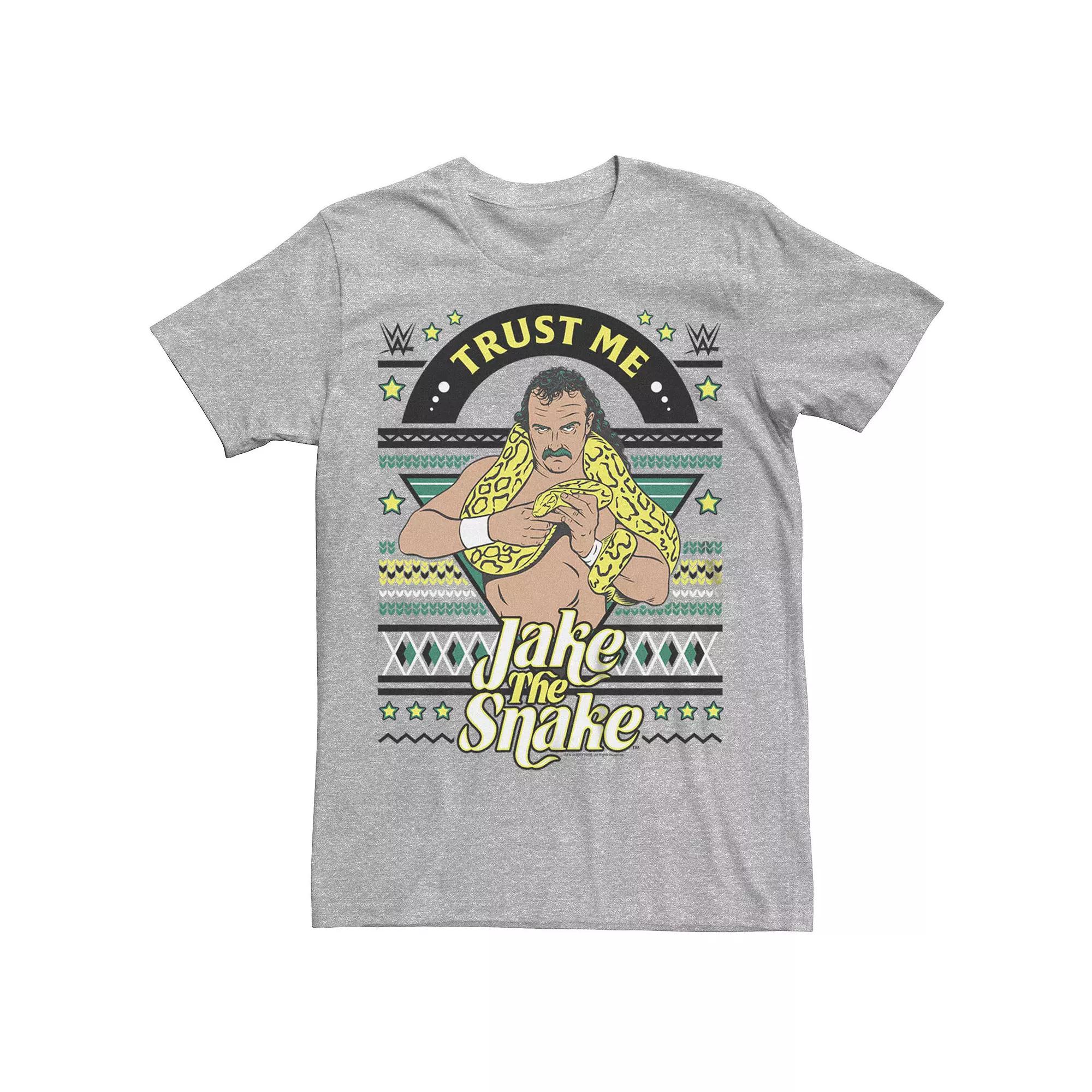 Men's WWE Jake The Snake Christmas Sweater Graphic Tee,  Product Image