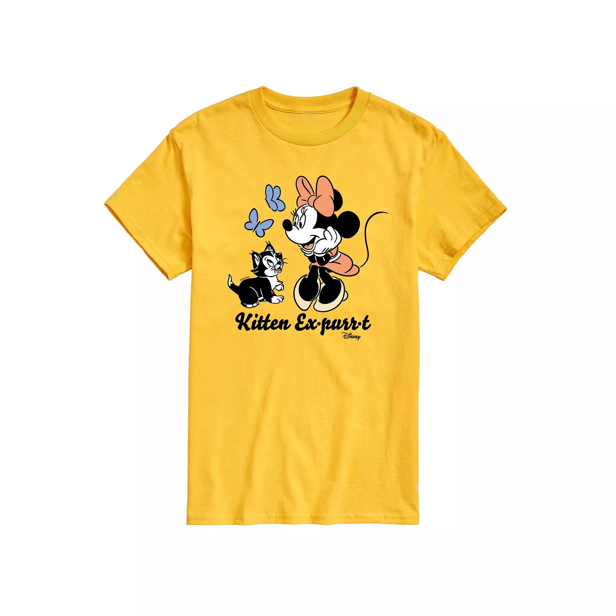 Disney's Minnie Mouse & Figaro Men's Kitten Expurrt Graphic Tee,  Product Image