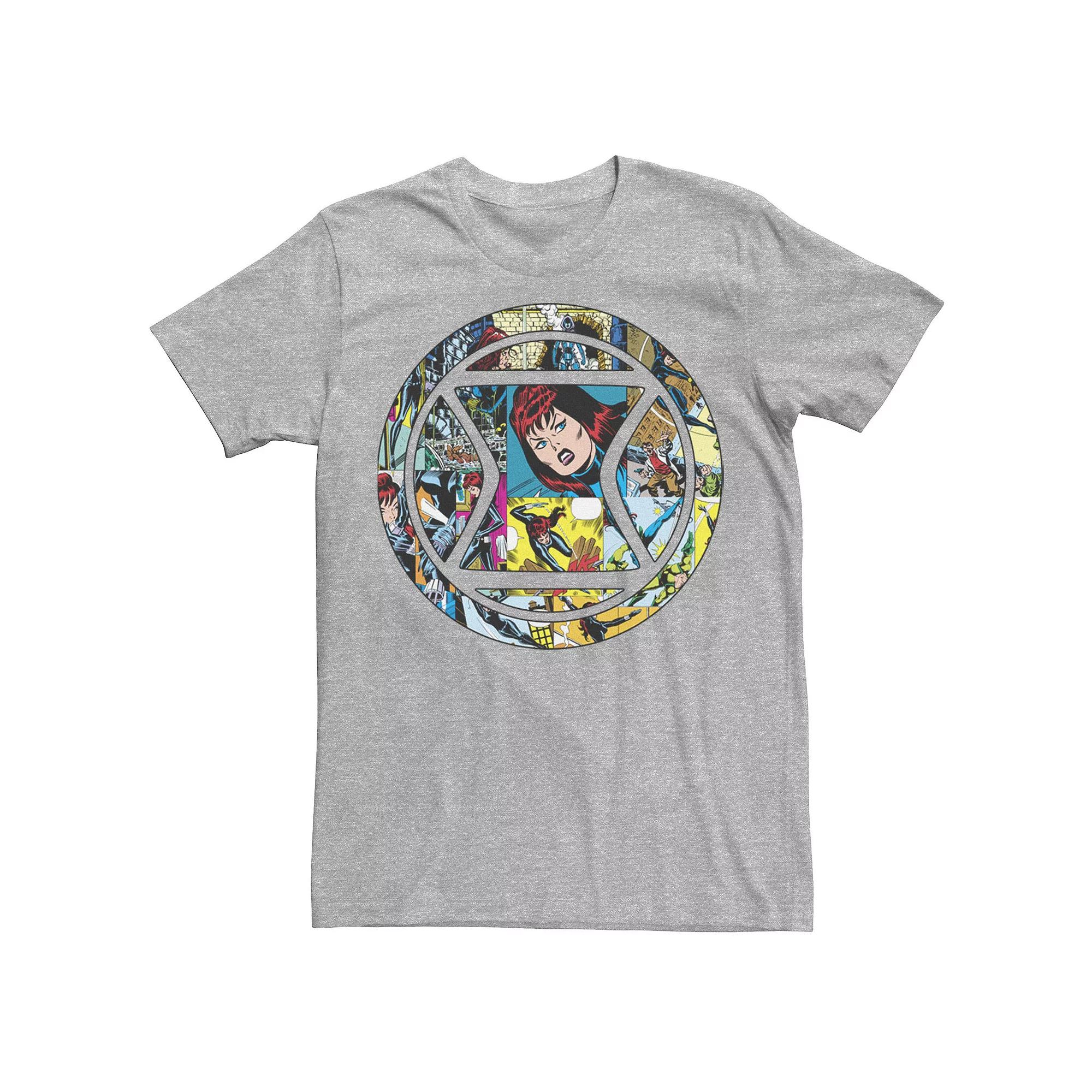 Men's Marvel Black Widow Retro Comic Icon Tee,  Product Image