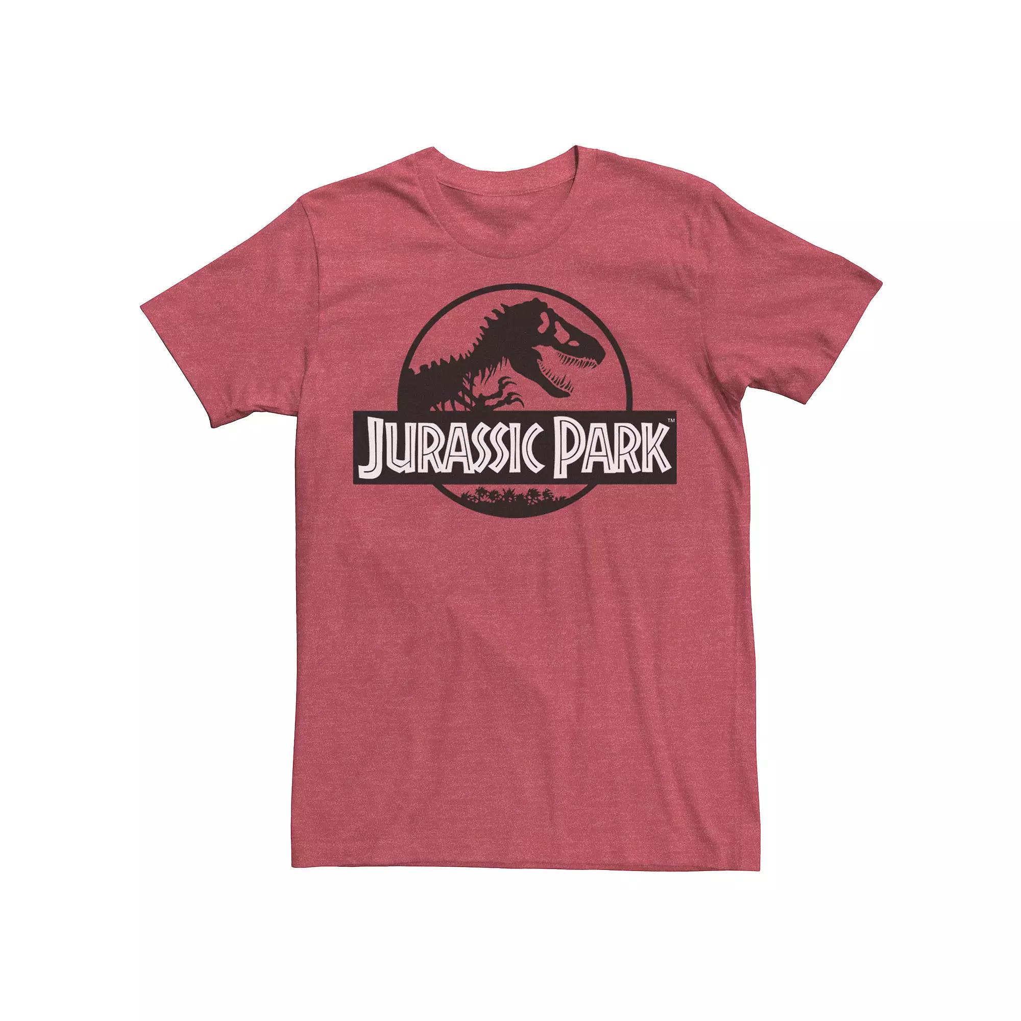 Men's Jurassic Park Basic Black & White Logo Tee,  Product Image