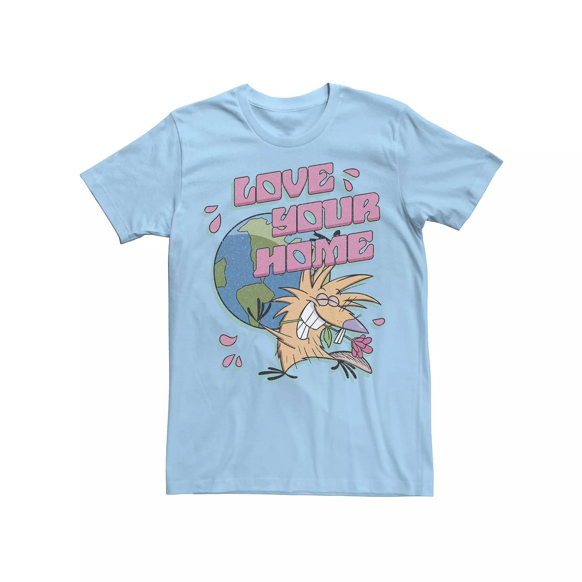 Men's Nickelodeon Angry Beavers Norbert Love Your Home Earth Tee,  Product Image